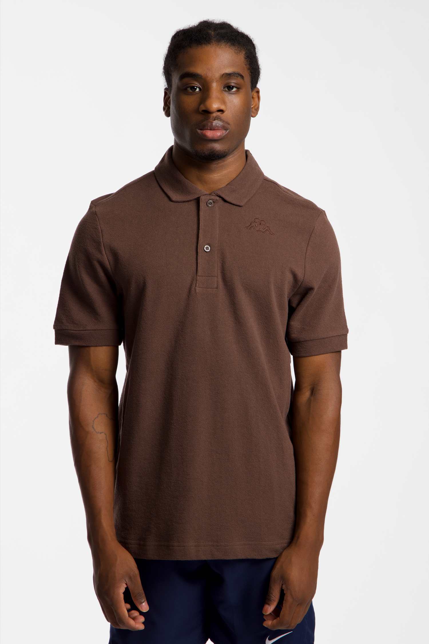 Kappa Izzy Jacquard Herren Poloshirt Braun, Herren, Größe: M