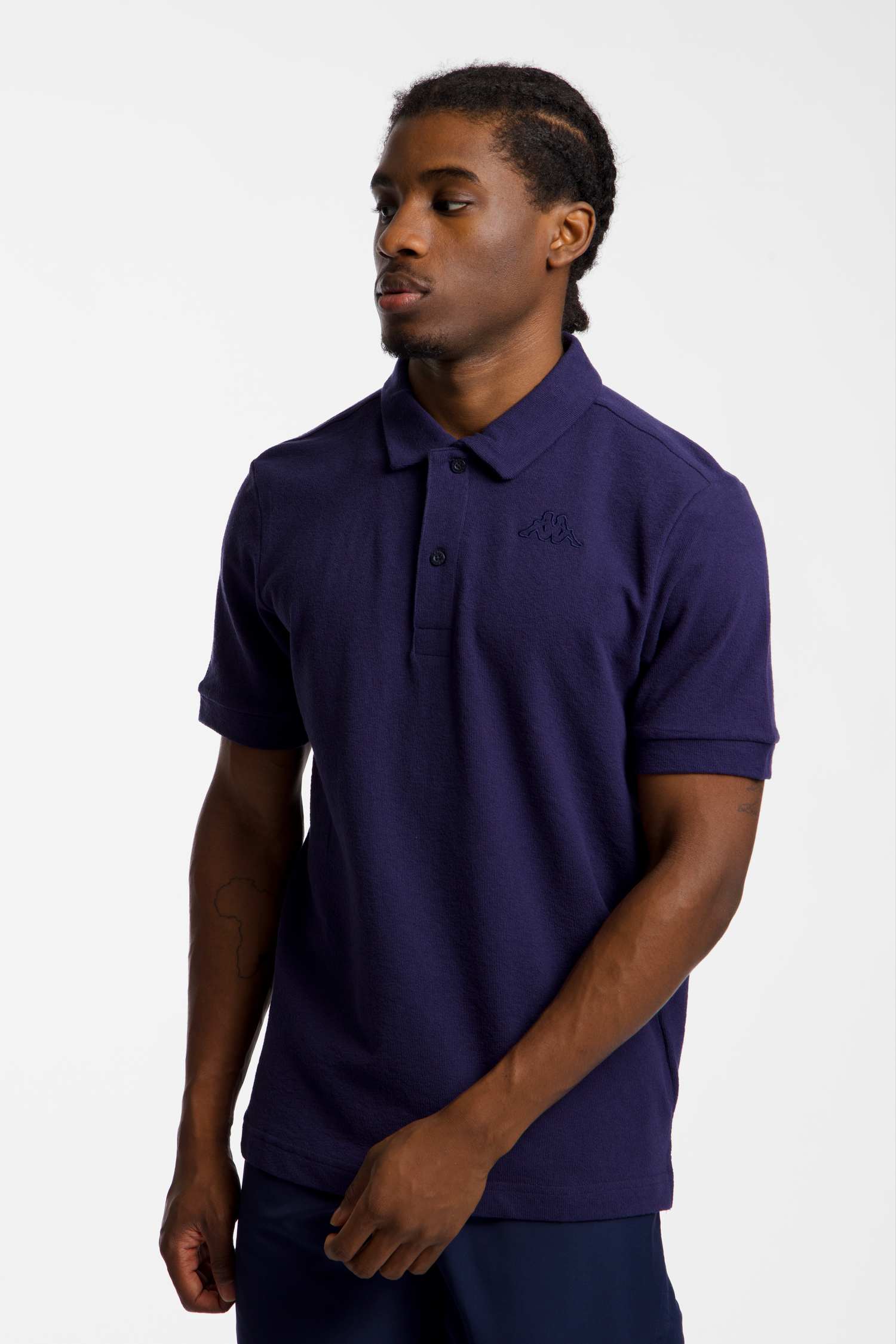 Kappa Izzy Jacquard Herren Poloshirt Dunkelblau, Herren, Größe: XL