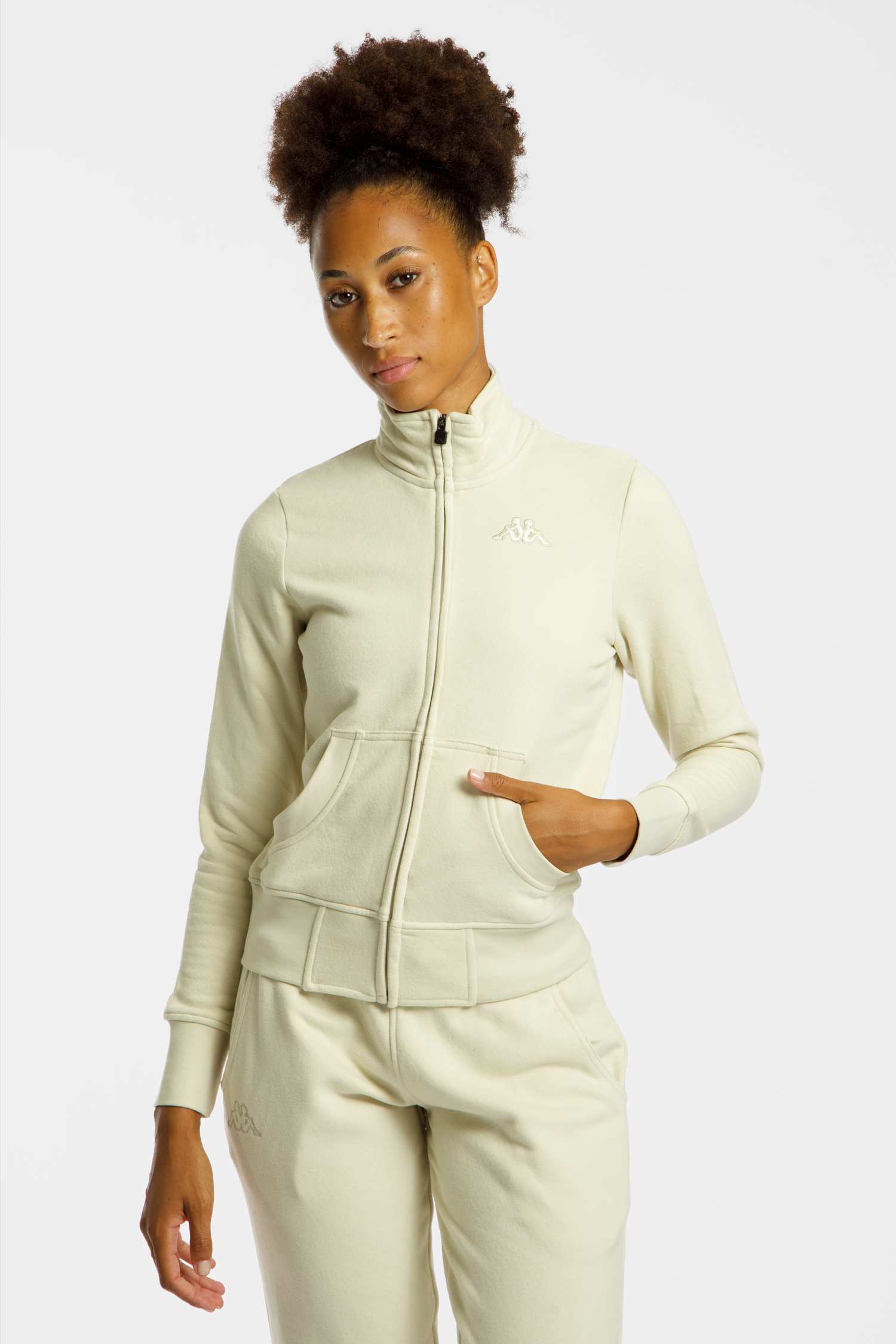 Image of Kappa Logo Zoe Damen Trainingsjacke Beige, Damen, Größe: L