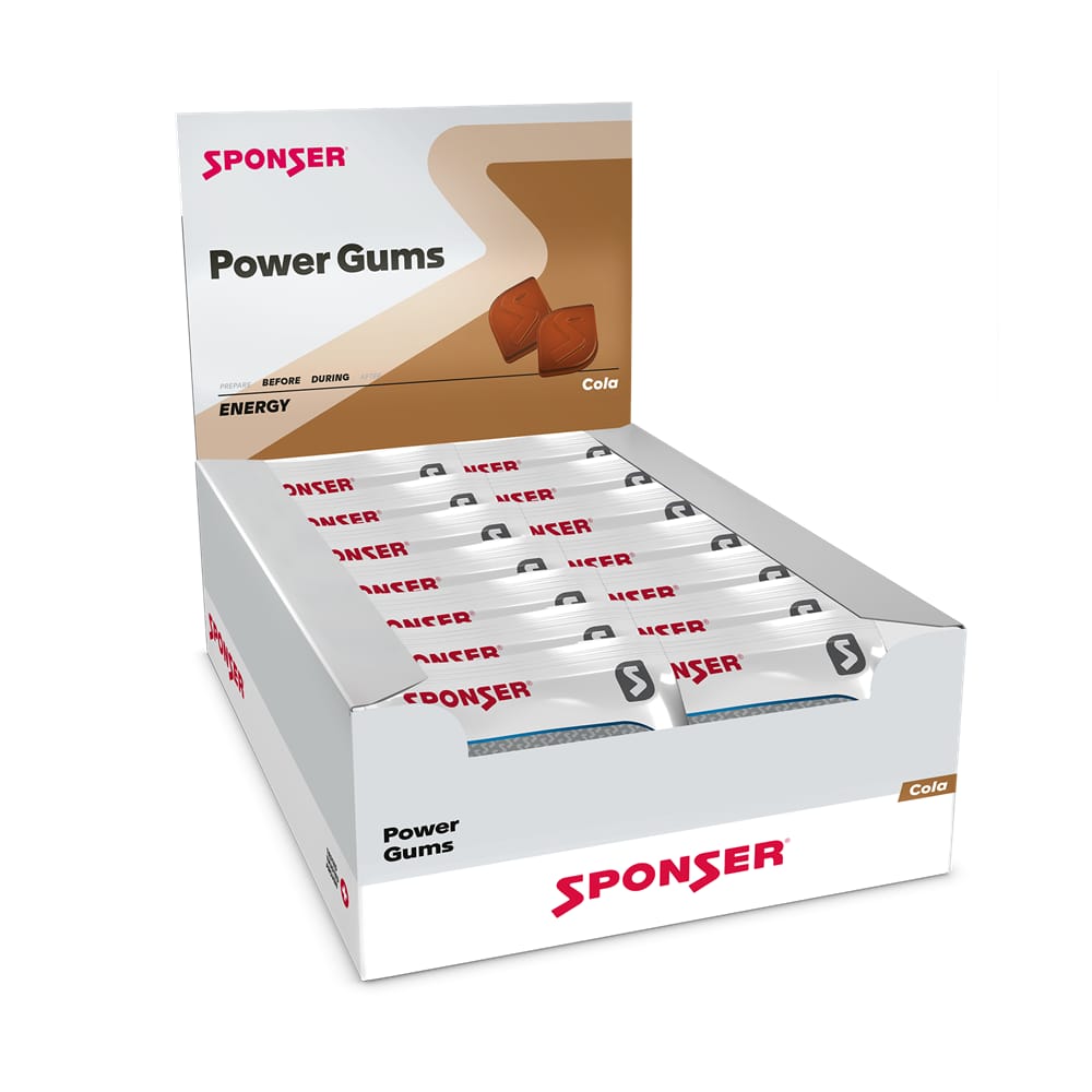 Sponser Power Gums Cola 20 x 75 g Energy Gummies Weiss, Herren, Größe: ONE SIZE