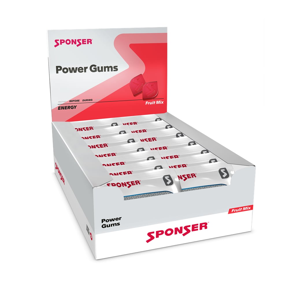 Sponser Power Gums Fruit Mix 20 x 75 g Energy Gummies Weiss, Herren, Größe: ONE SIZE