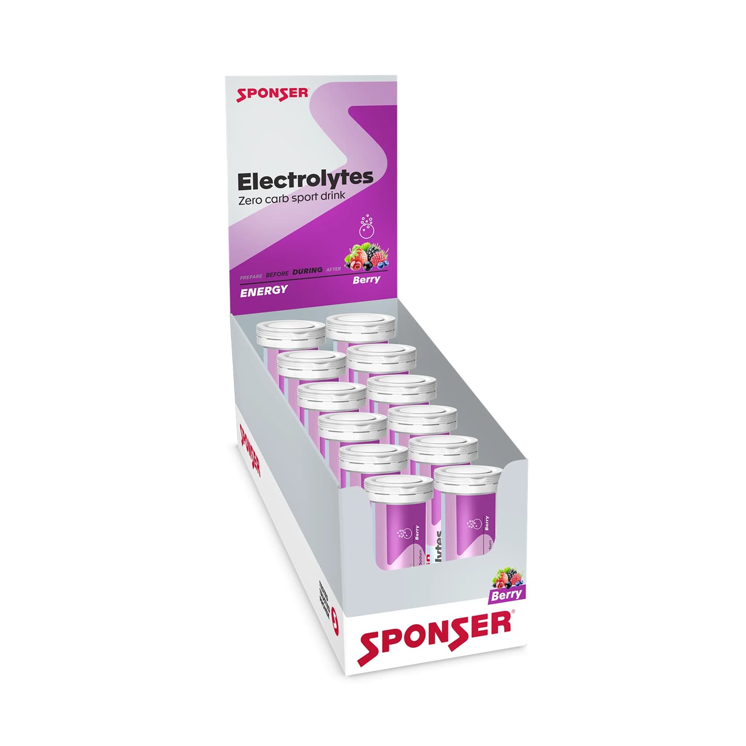 Sponser Electrolytes Berry 12 x 10 Brausetabletten Lila, Herren, Größe: 0