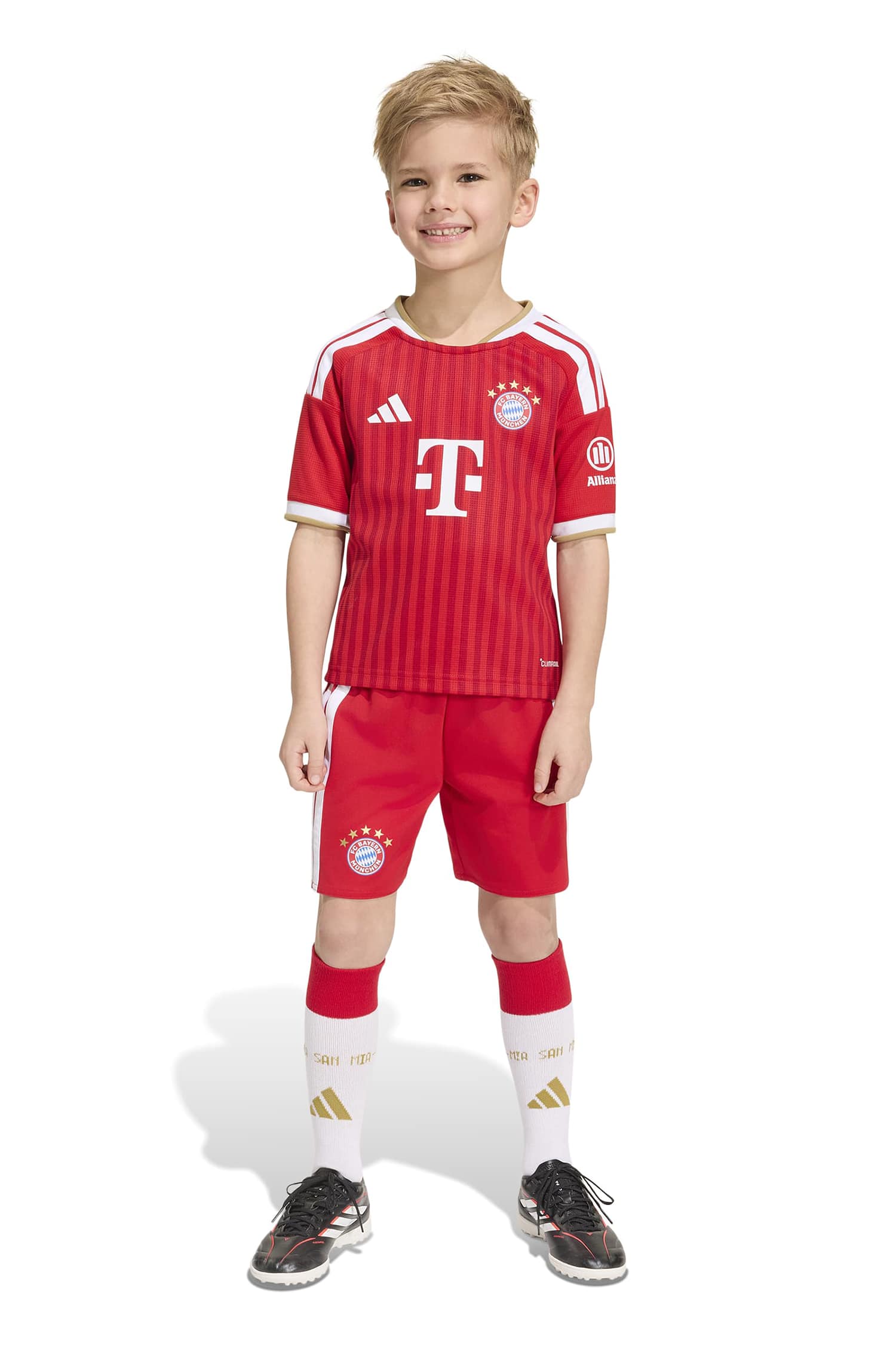 Image of adidas Bayern München Home Replica Mini Kinder Fussballset 26/27 Rot, , Größe: 104