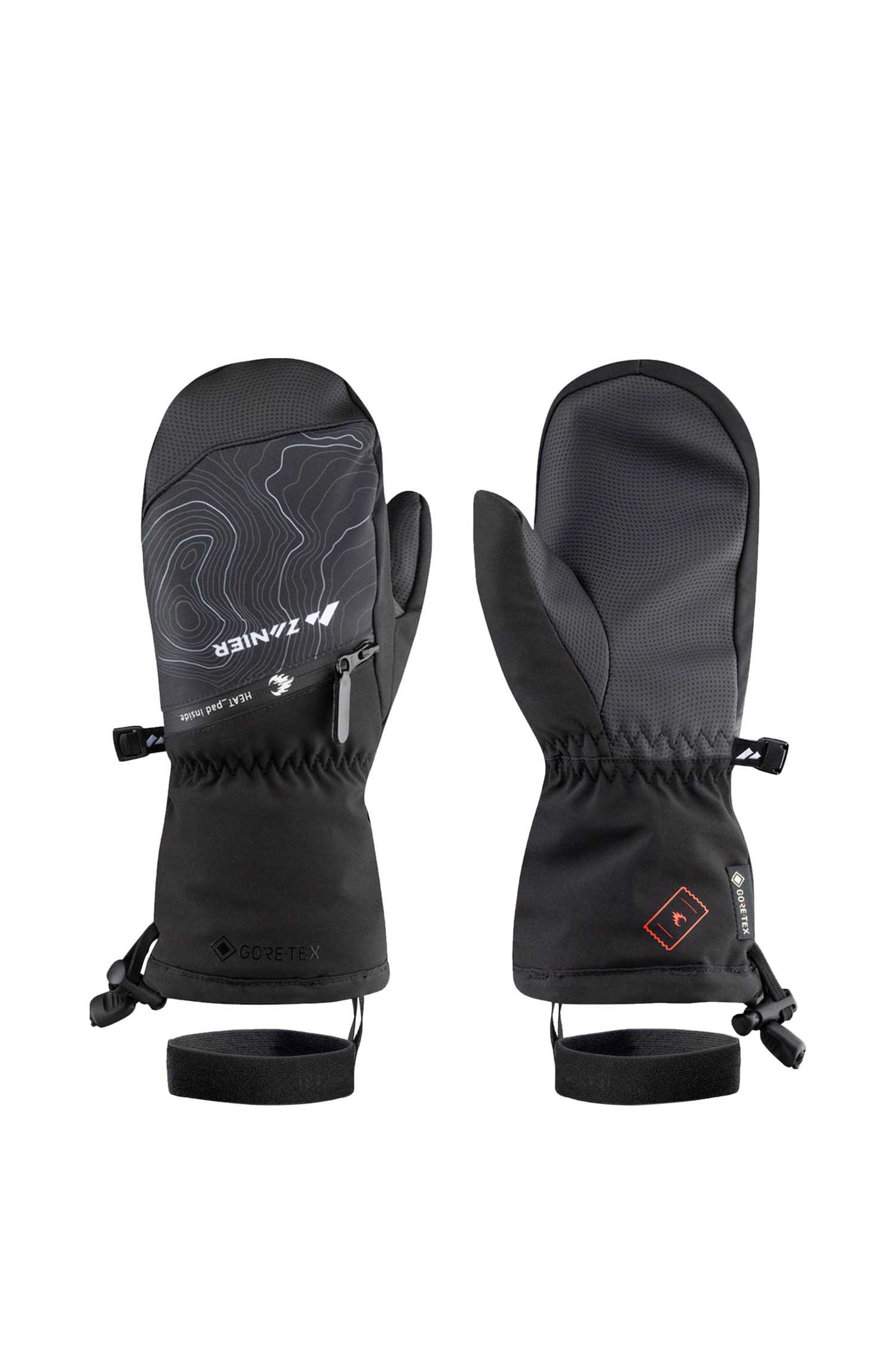 Image of ZANIER Heat Pads Gore-Tex® Kinder Fausthandschuh Schwarz, , Größe: 4