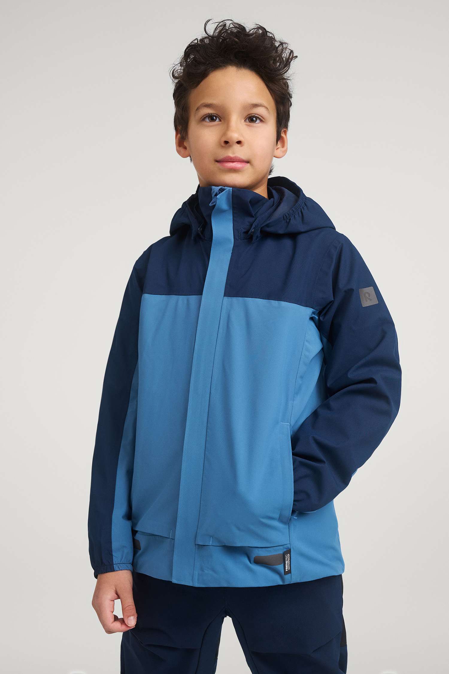 reima Salmi Mini Kinder Outdoorjacke Blau, , Größe: 104