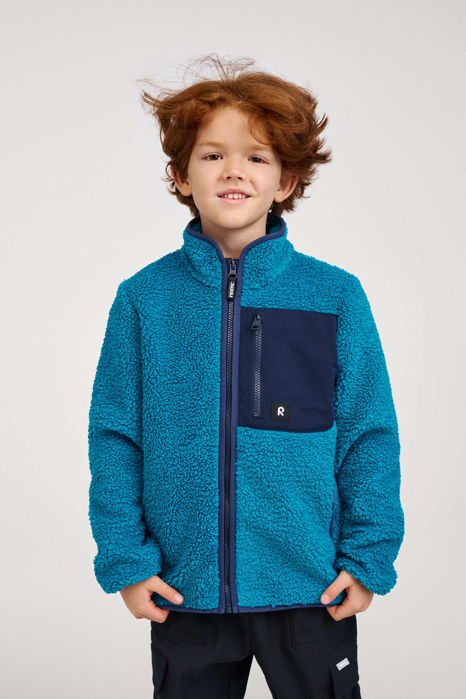 reima Turina Mini Fleece Kinder Midlayer Blau, , Größe: 116