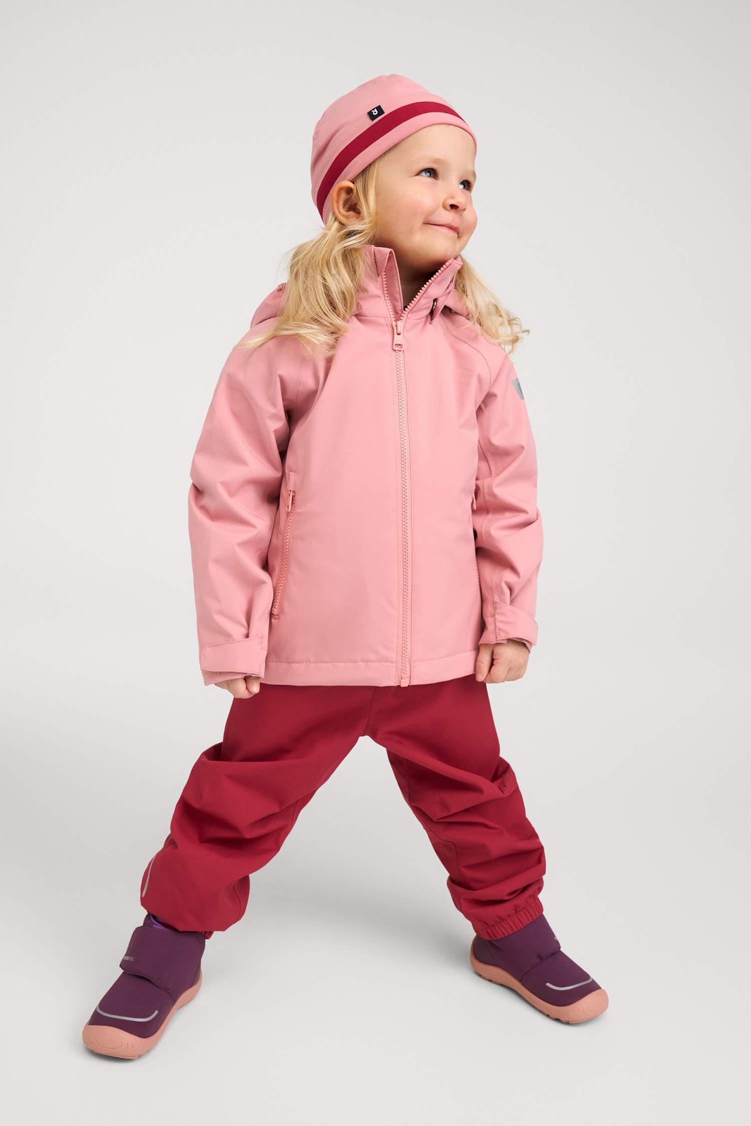 reima Sulkava Mini Kinder Outdoorjacke Rosa, , Größe: 122