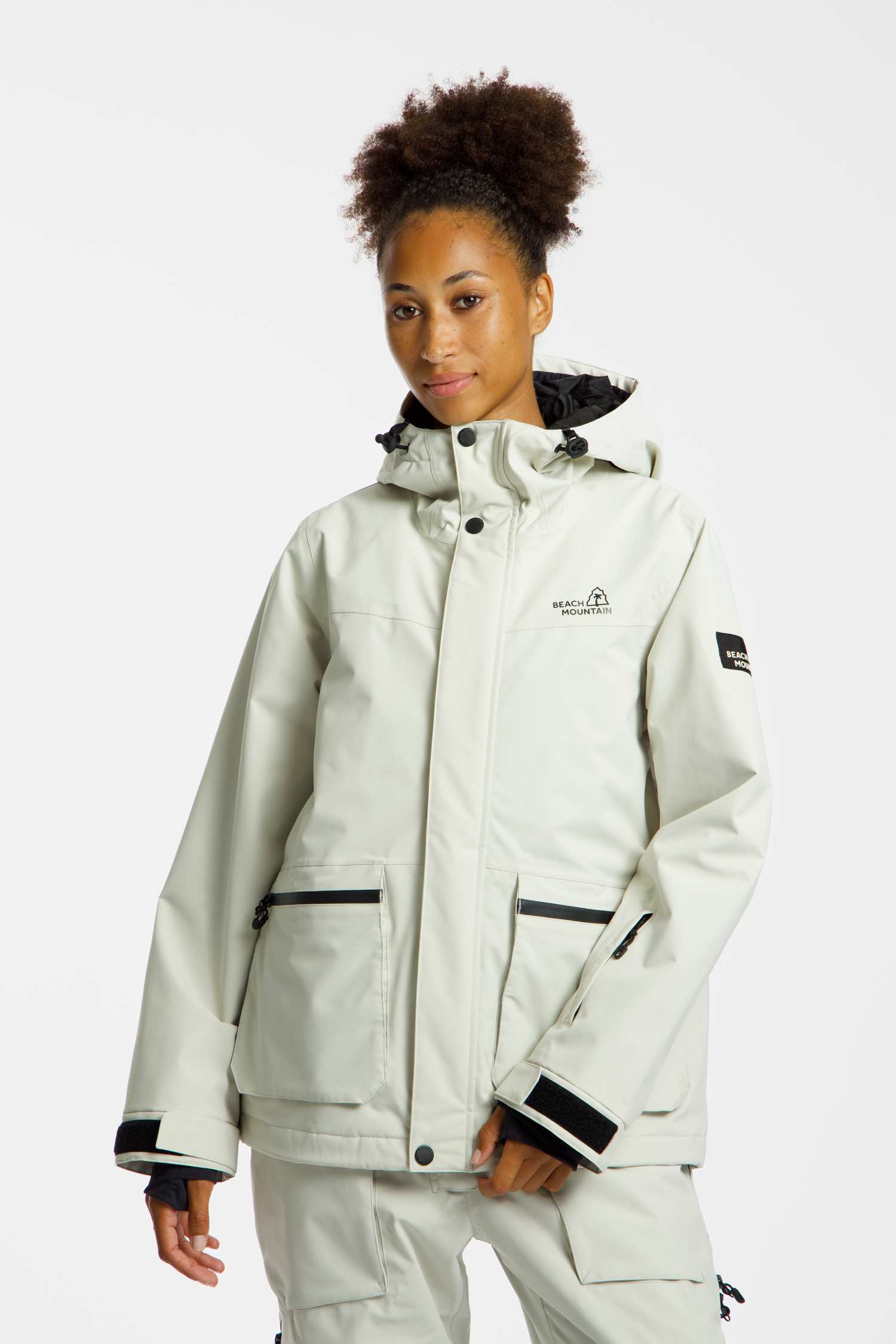 Image of BEACH MOUNTAIN Damen Snowboardjacke Offwhite, Damen, Größe: 34