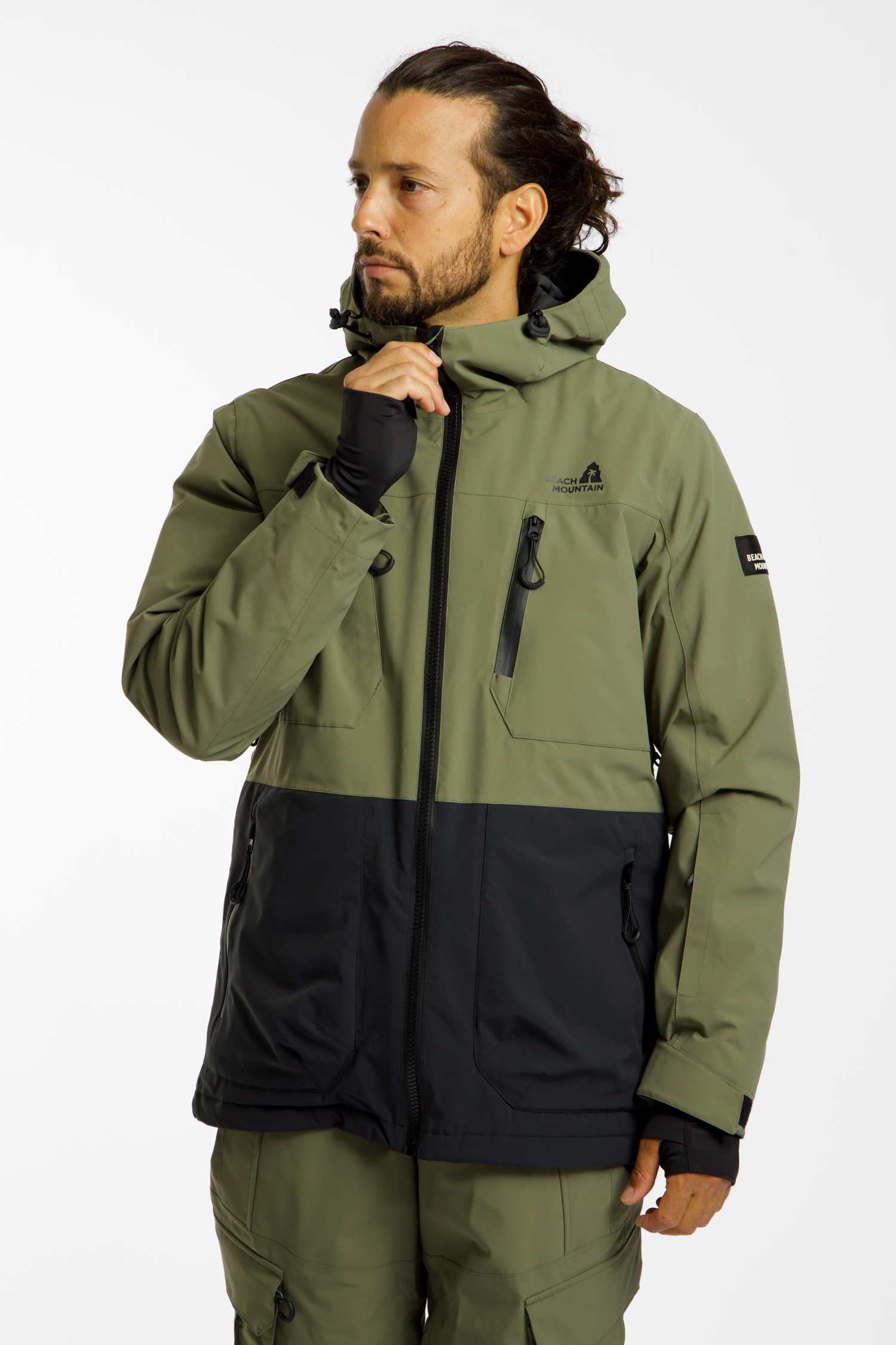 Image of BEACH MOUNTAIN Herren Snowboardjacke Olive, Herren, Größe: XXL