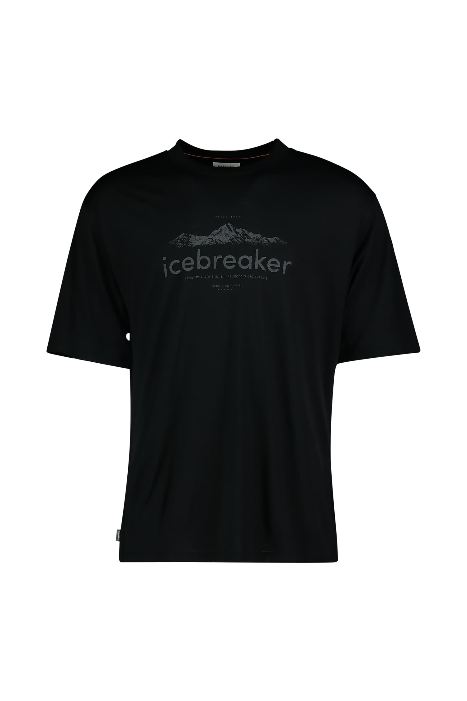 icebreaker Merino 150 Tech Lite Heritage Relaxed Herren T-Shirt Schwarz, Herren, Größe: L