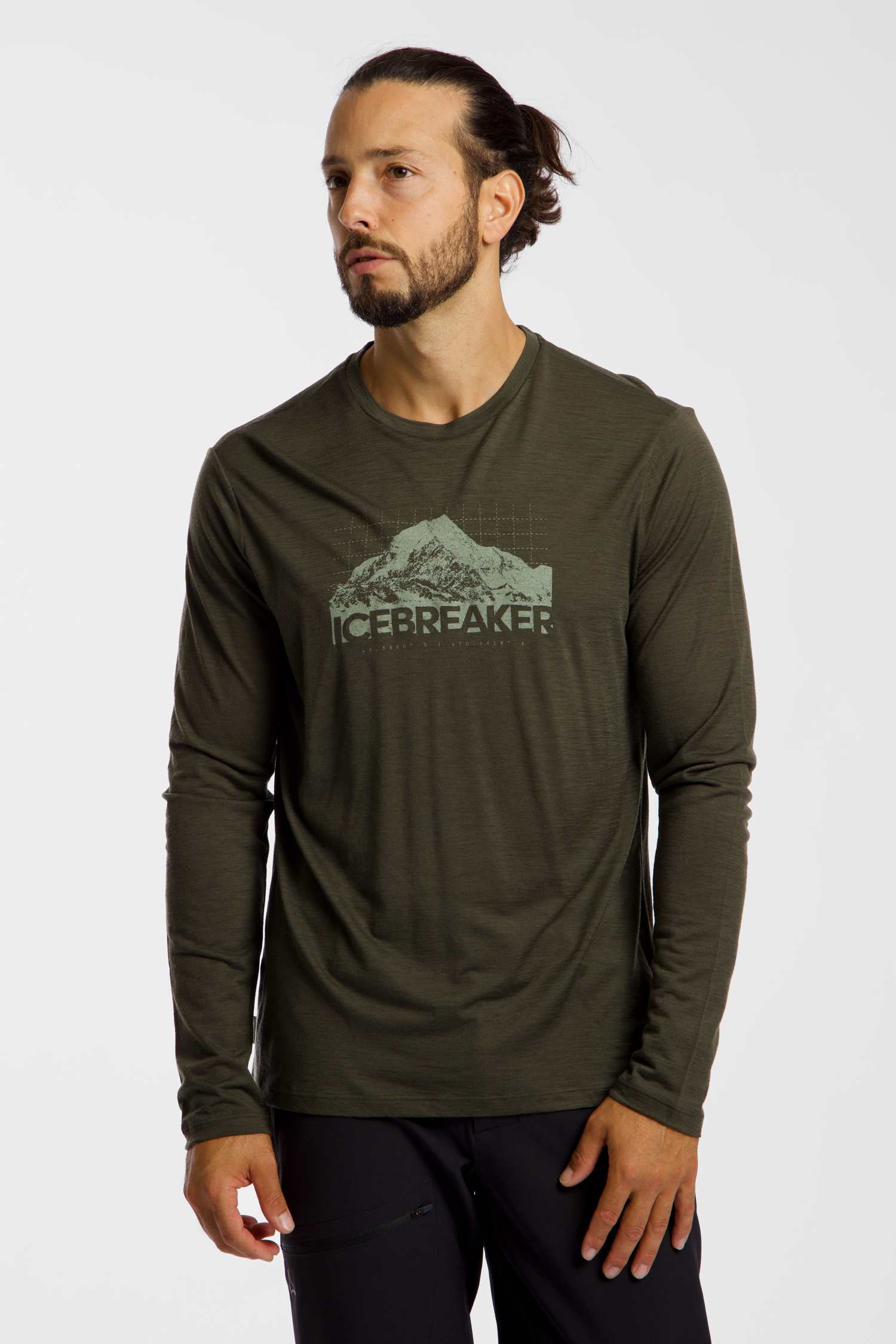 Image of icebreaker Merino 150 Tech Lite Aoraki Explorer Herren Longsleeve Grün, Herren, Größe: L