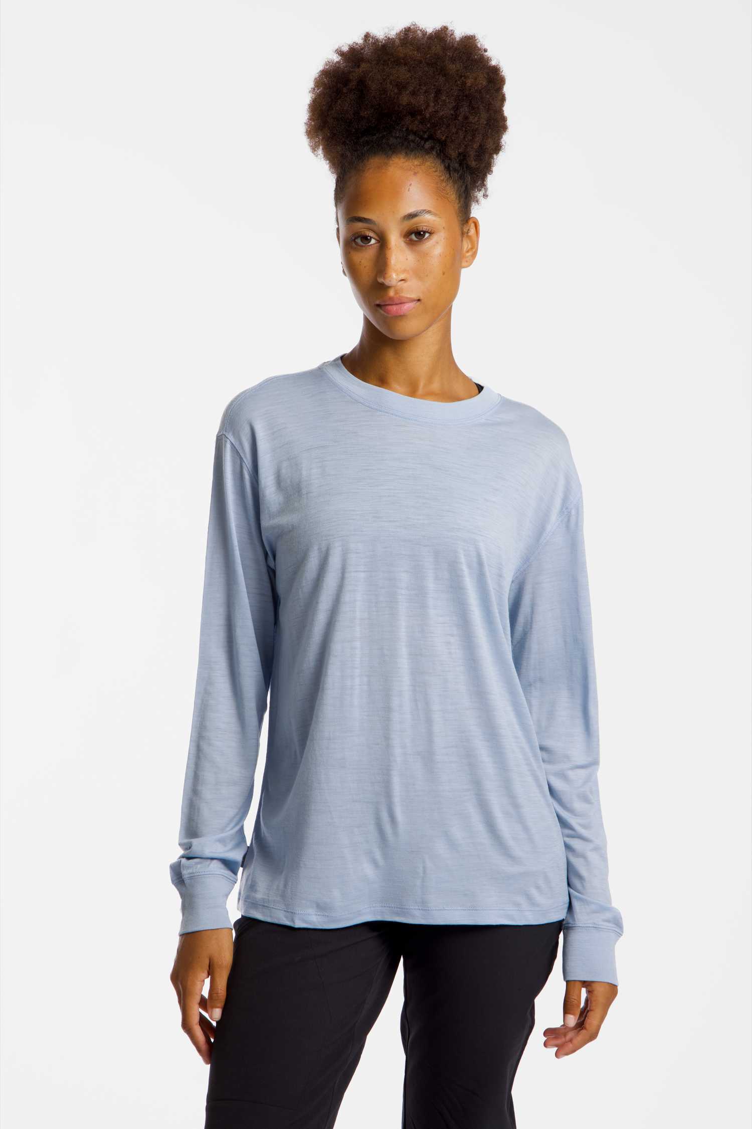 Image of icebreaker Merino 150 Tech Lite Relaxed Damen Longsleeve Hellblau, Damen, Größe: L