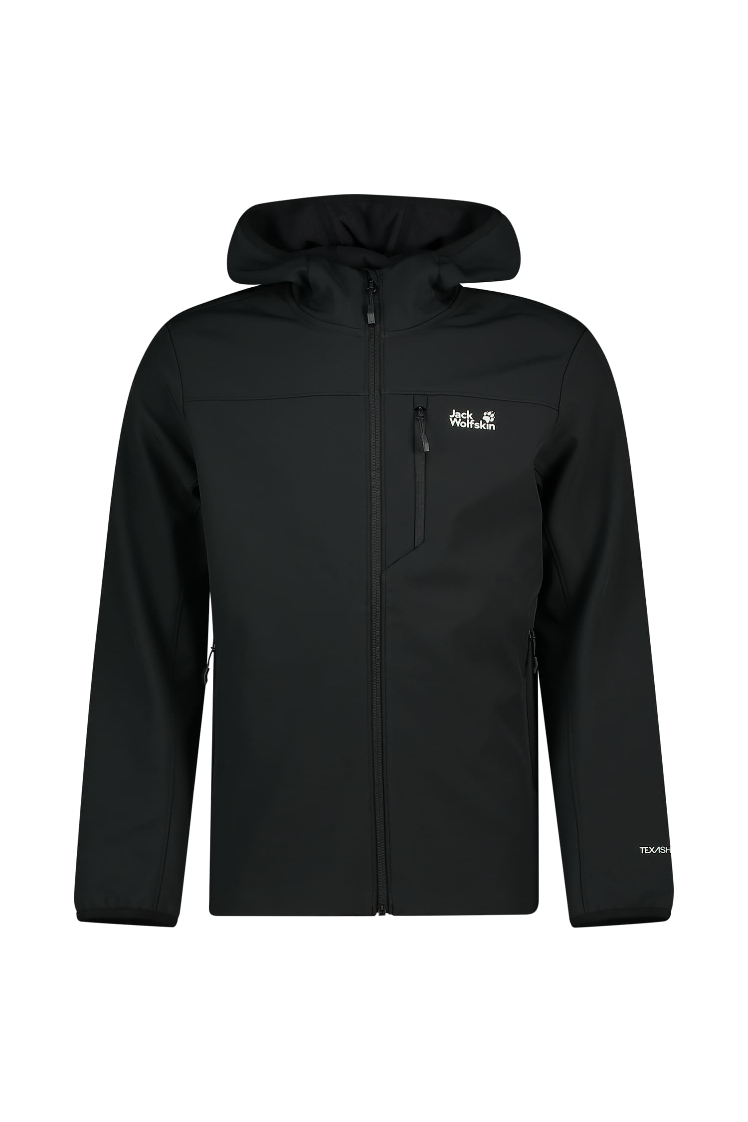 Image of Jack Wolfskin Wildwind Hooded Herren Softshelljacke Schwarz, Herren, Größe: L