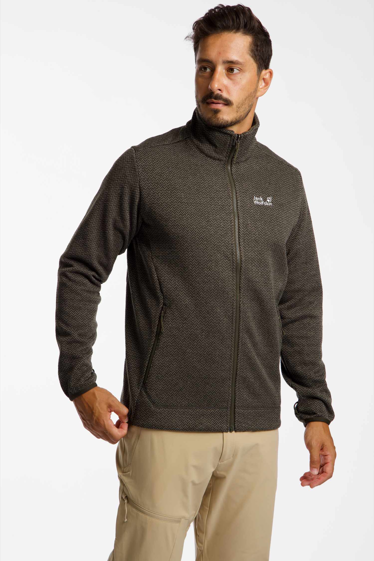 Image of Jack Wolfskin Pinetrail Full-Zip Herren Midlayer Braun, Herren, Größe: L