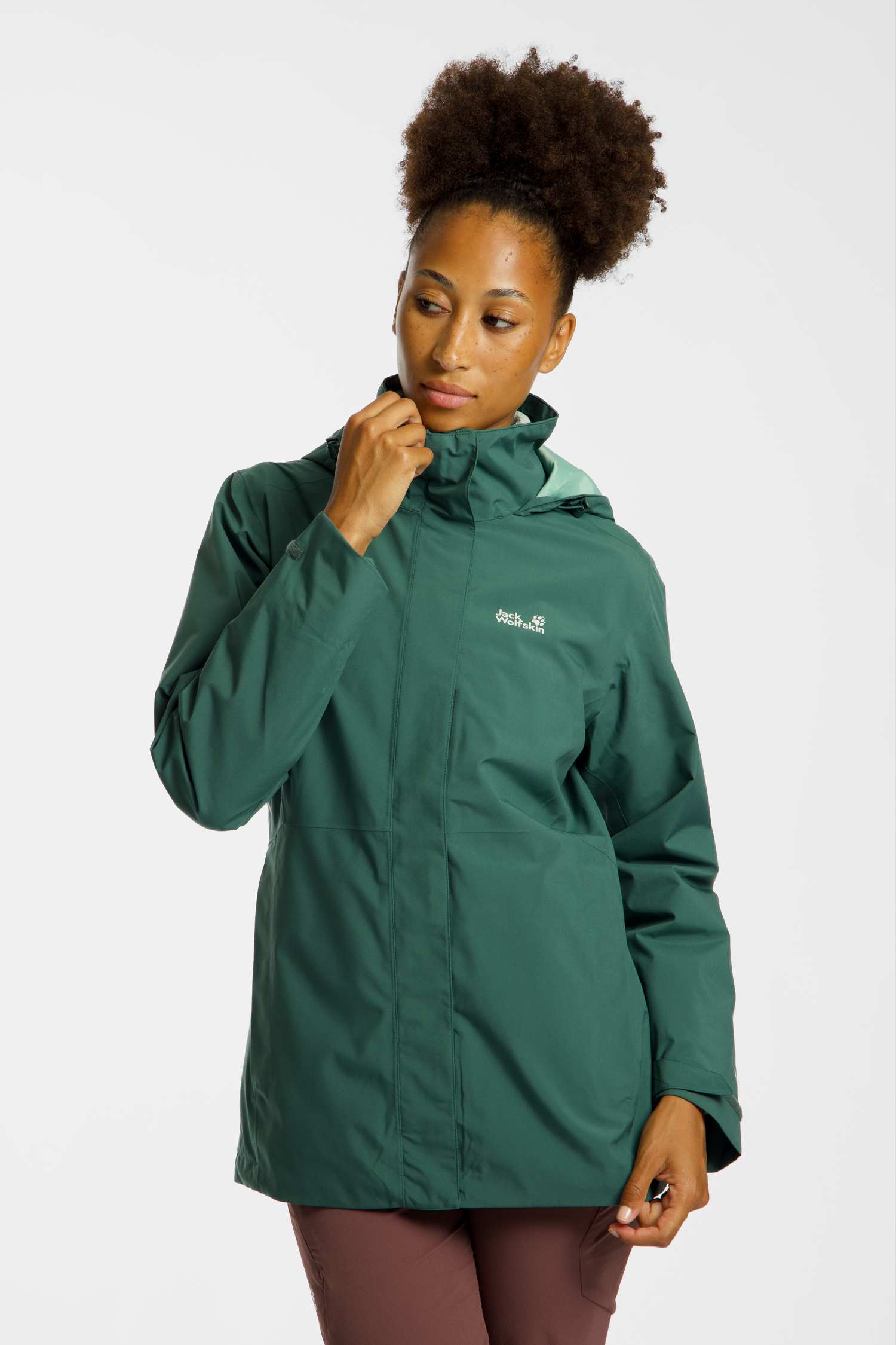 Image of Jack Wolfskin Rotwand 3in1 Damen Outdoorjacke Grün, Damen, Größe: L
