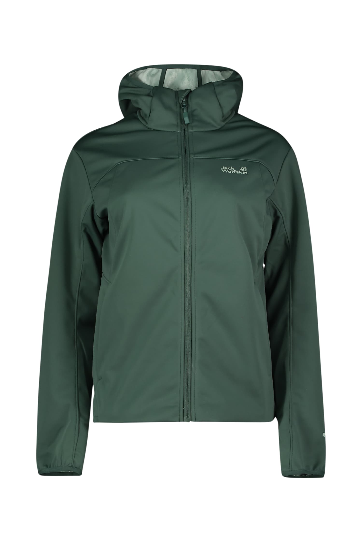 Image of Jack Wolfskin Windhain 2 Hooded Damen Softshelljacke Dunkelgrün, Damen, Größe: L