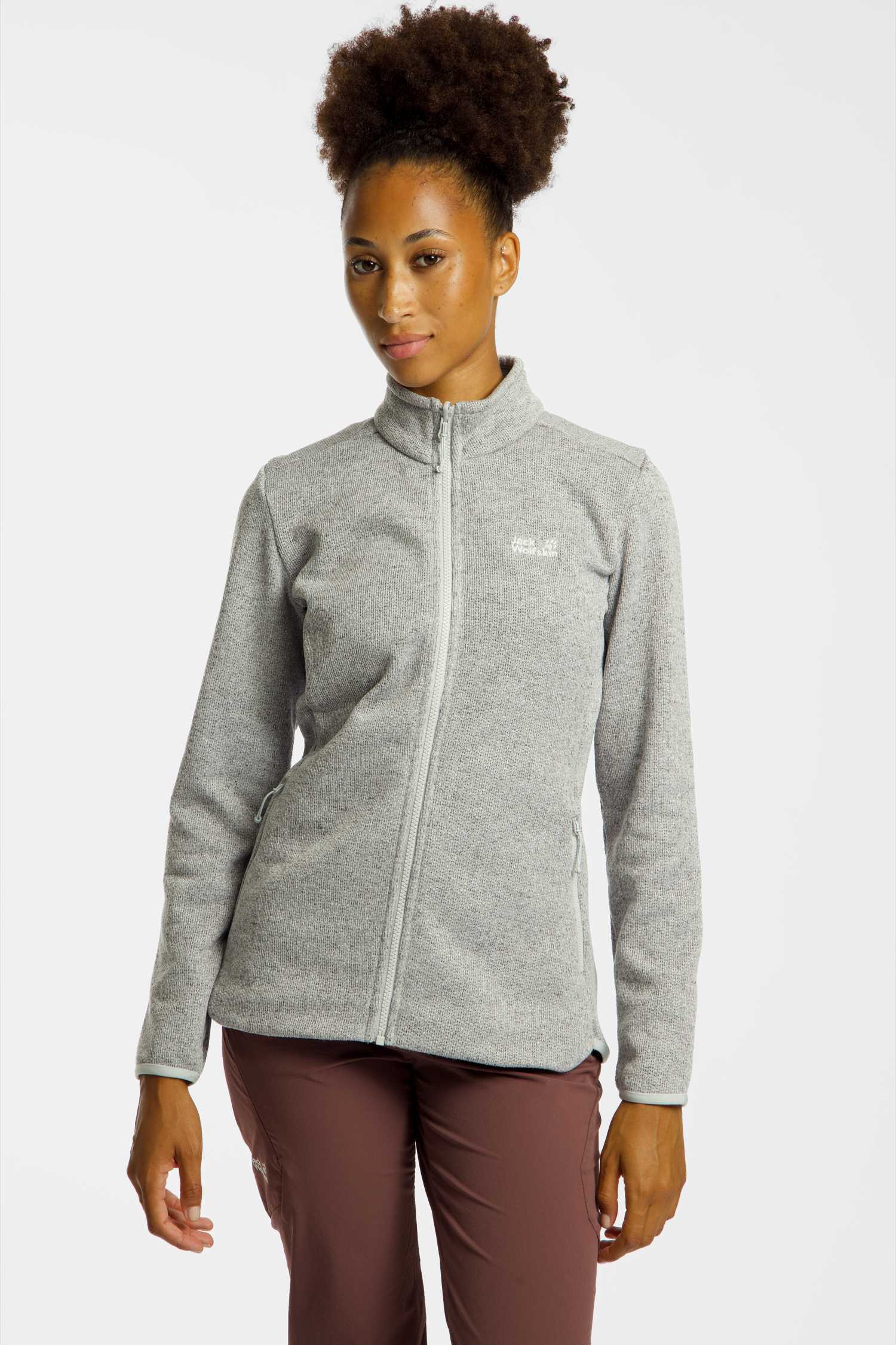 Image of Jack Wolfskin Pinetrail Full-Zip Damen Midlayer Hellgrau, Damen, Größe: L