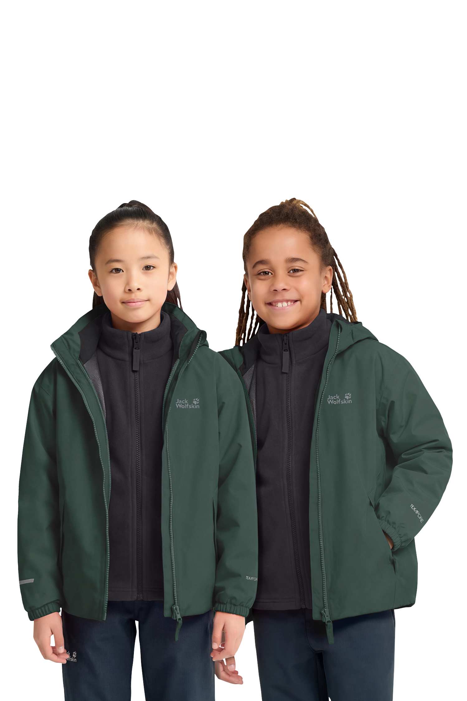 Image of Jack Wolfskin Iceland 3in1 Kinder Outdoorjacke Grün, , Größe: 116