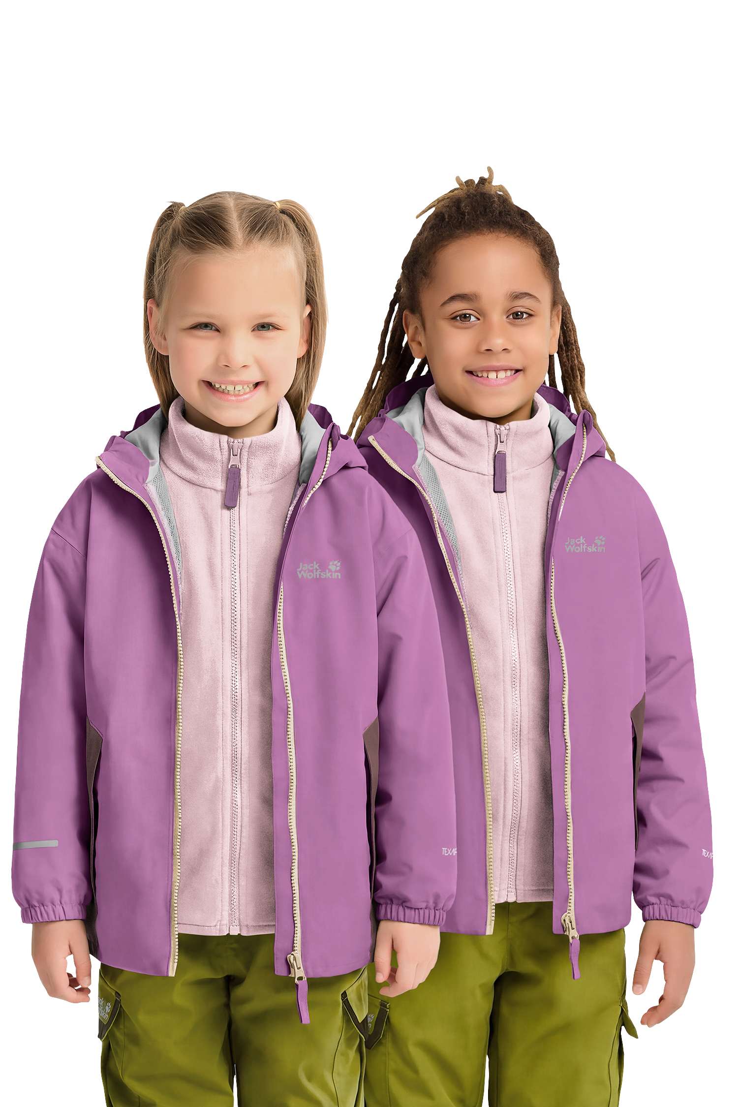 Image of Jack Wolfskin Iceland 3in1 Kinder Outdoorjacke Pink, , Größe: 116