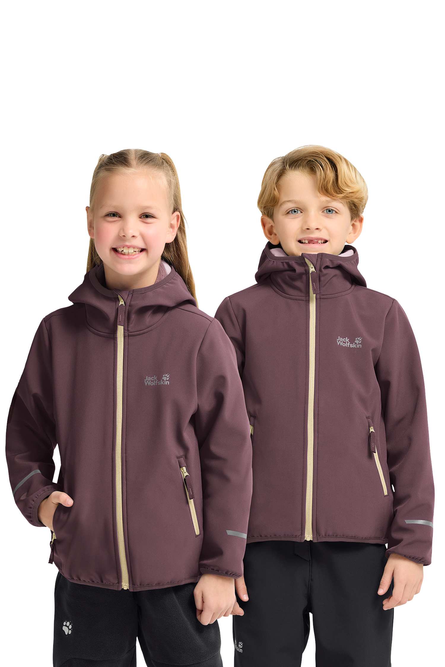 Image of Jack Wolfskin Fourwinds Kinder Softshelljacke Lila, , Größe: 128