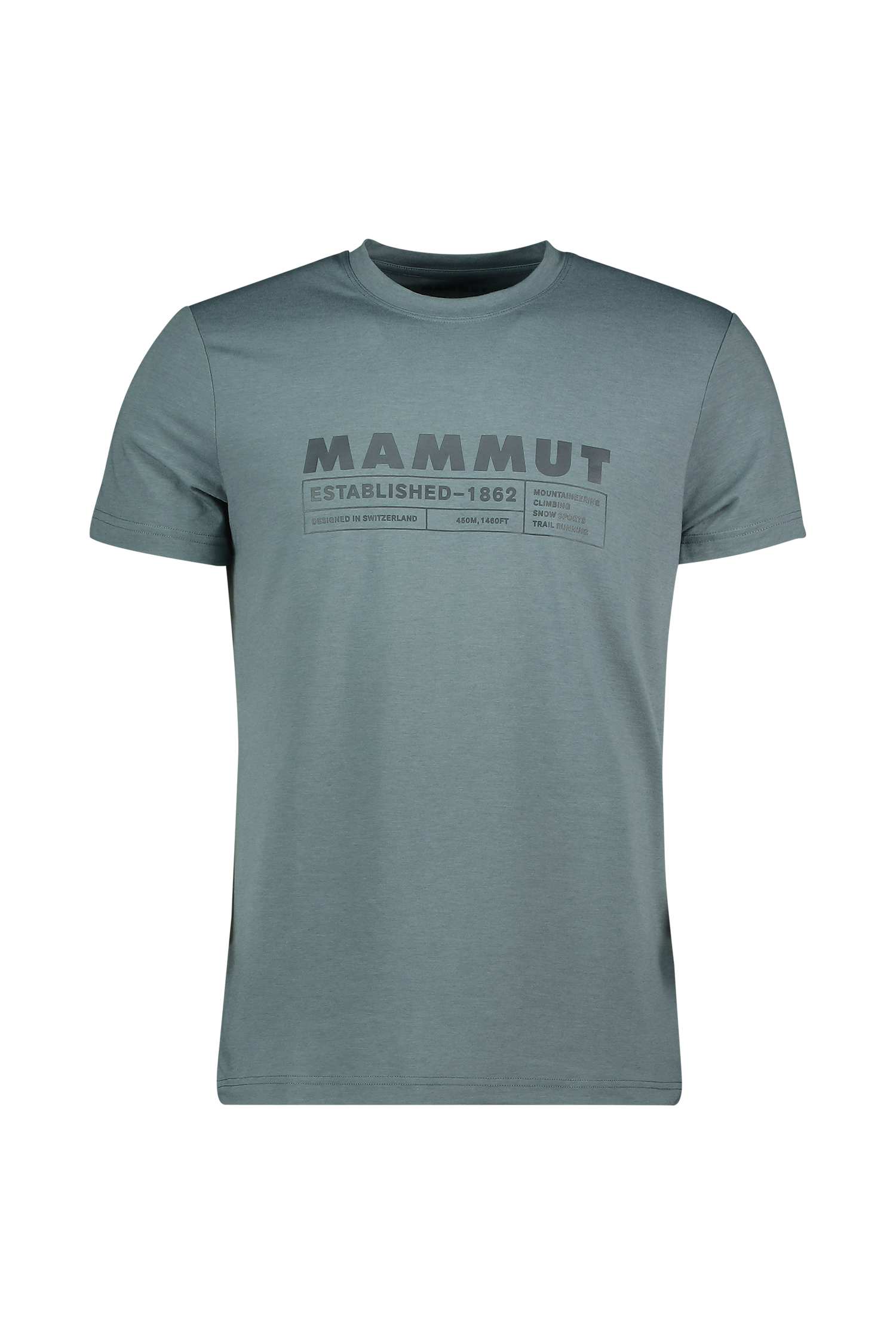 MAMMUT Trovat Logo Herren T-Shirt Grau, Herren, Größe: L