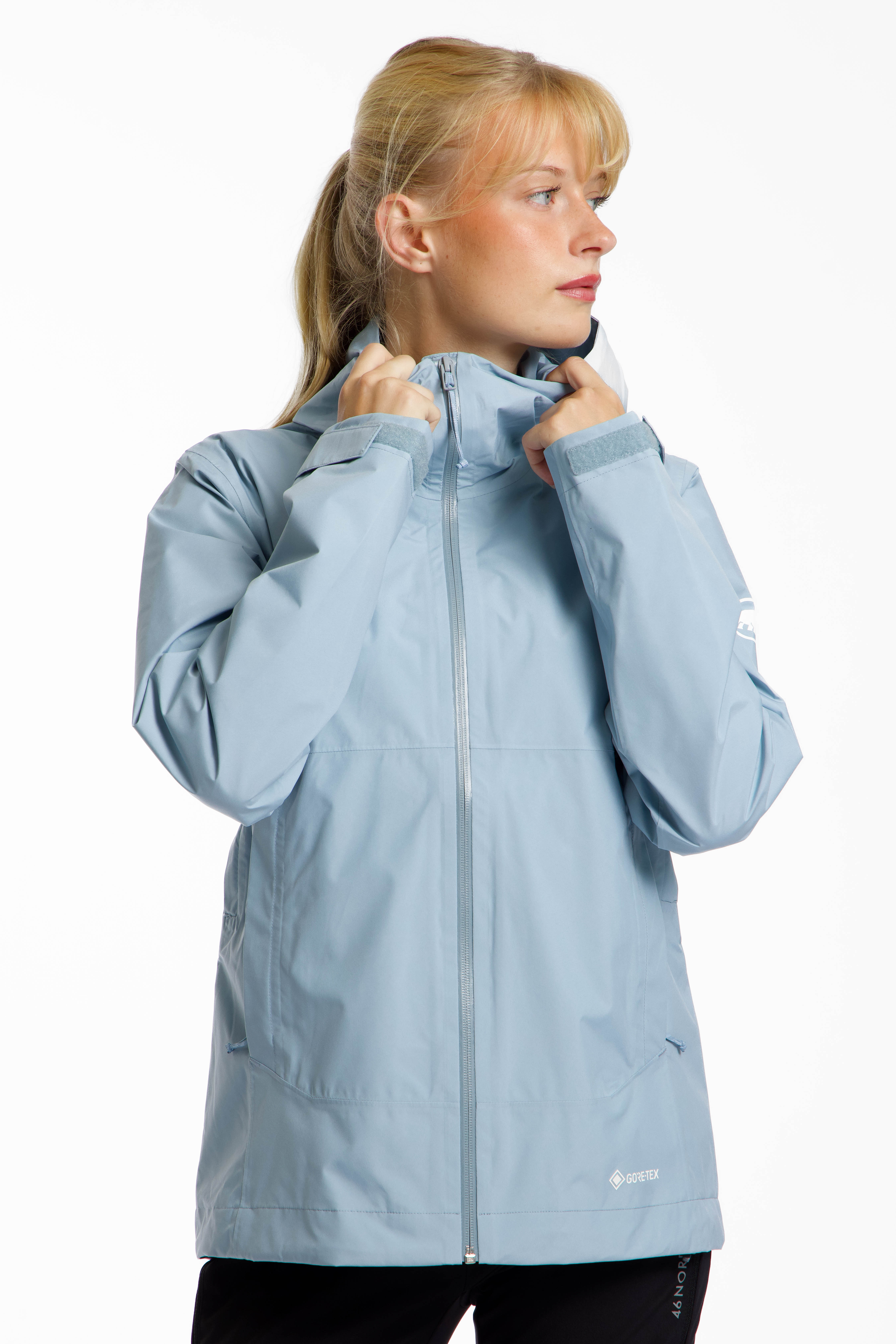 Image of MAMMUT Treeline Hooded Gore-Tex® Damen Outdoorjacke Hellblau, Damen, Größe: L
