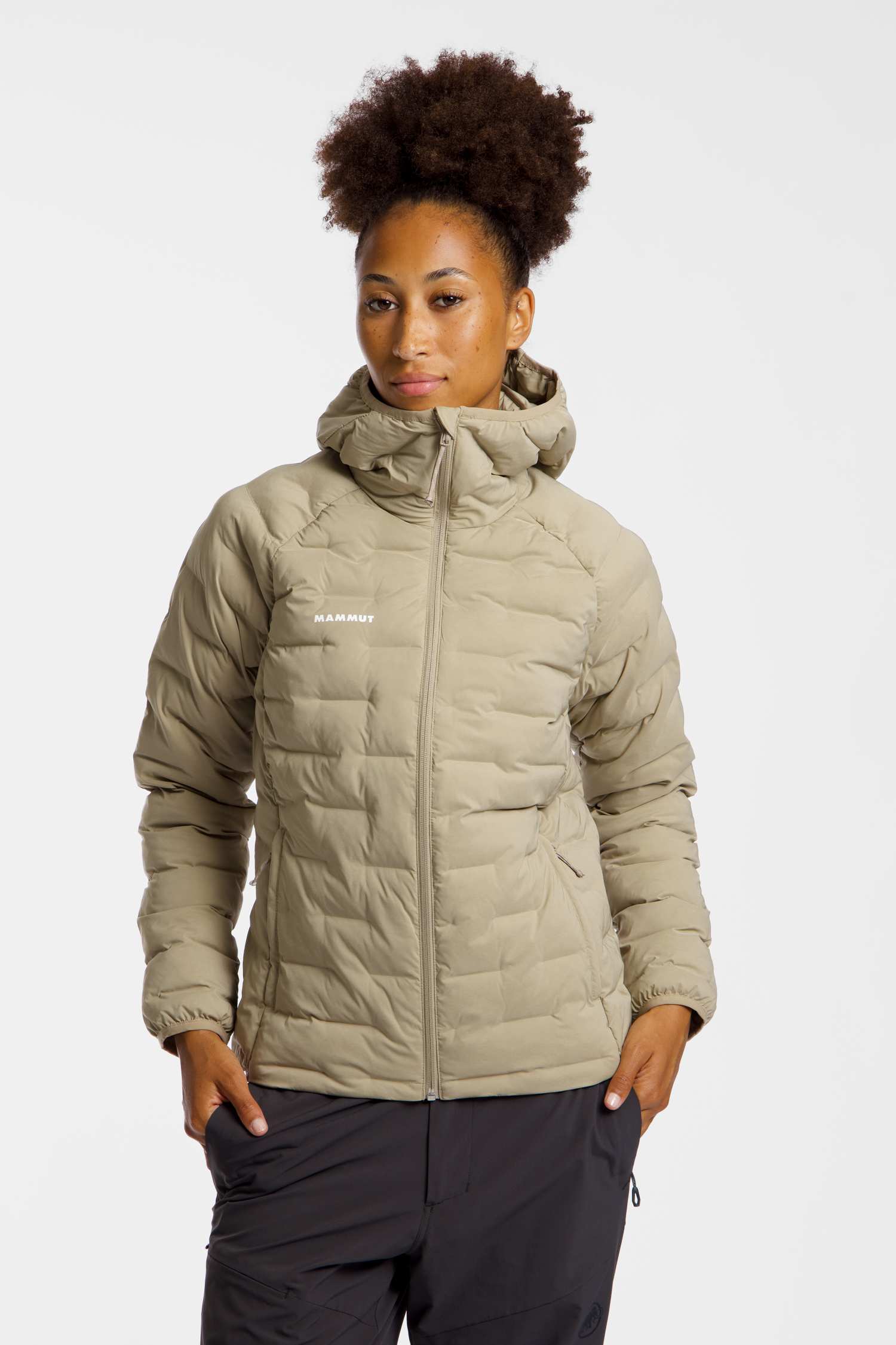 Image of MAMMUT Sender Hooded Damen Outdoorjacke Beige, Damen, Größe: L