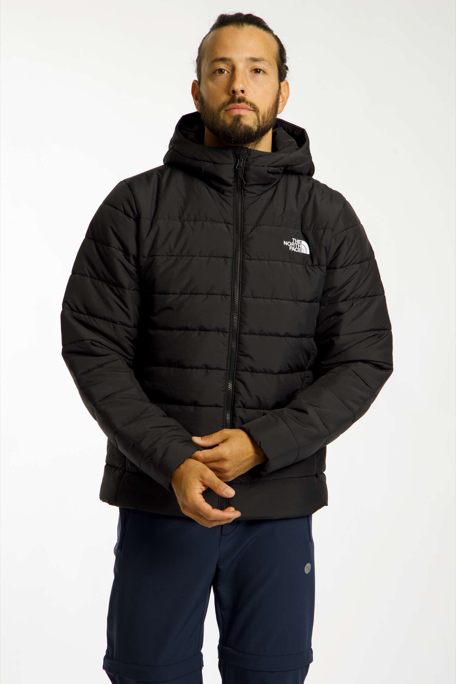 Image of The North Face Aconcagua Hooded Herren Steppjacke Schwarz, Herren, Größe: L