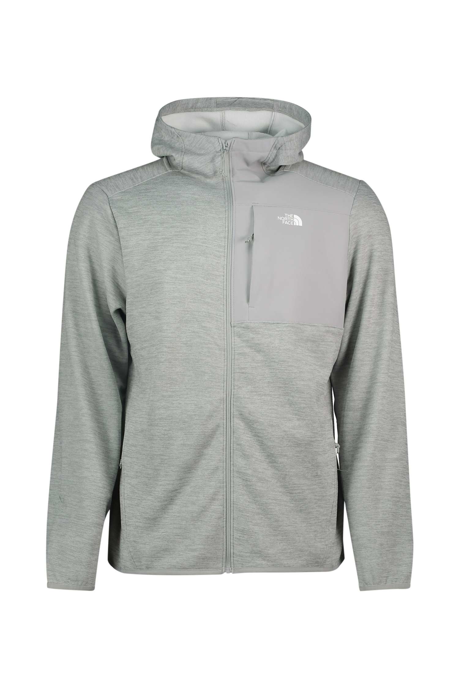 The North Face TNF Performance Fleece Hooded Full-Zip Herren Midlayer Hellgrau, Herren, Größe: M