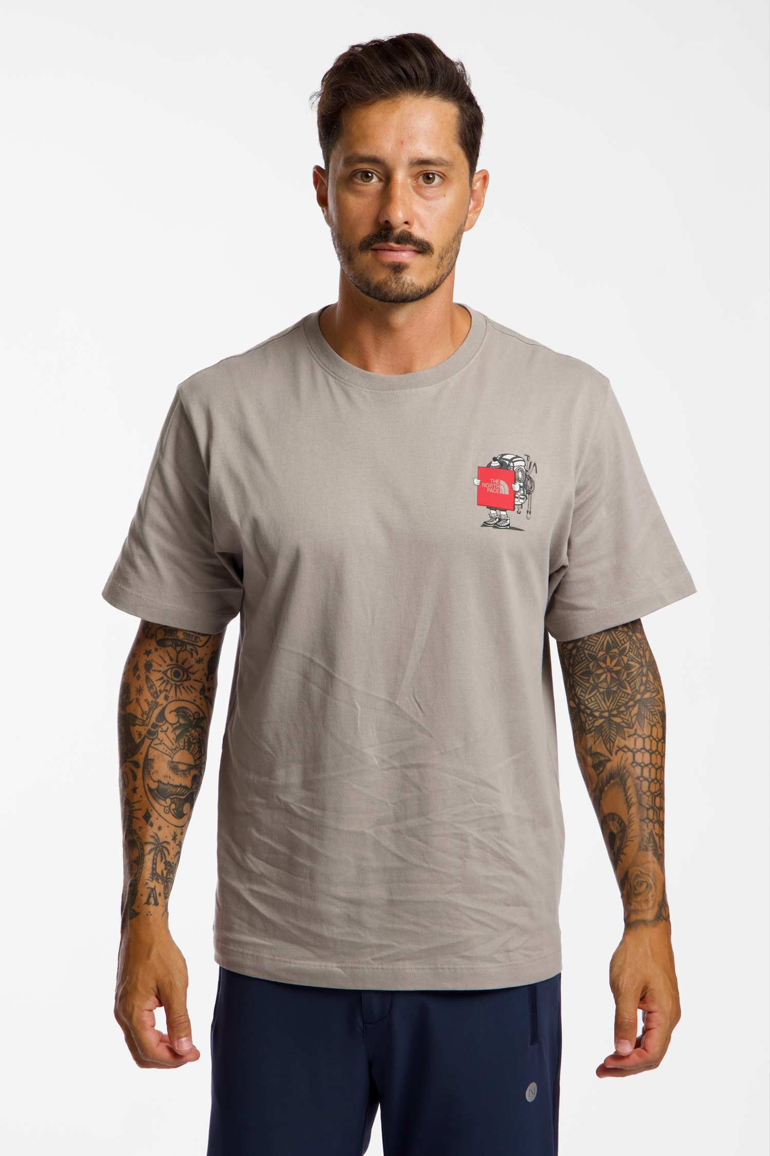 Image of The North Face Gear Up Get Out Graphic Herren T-Shirt Beige, Herren, Größe: L