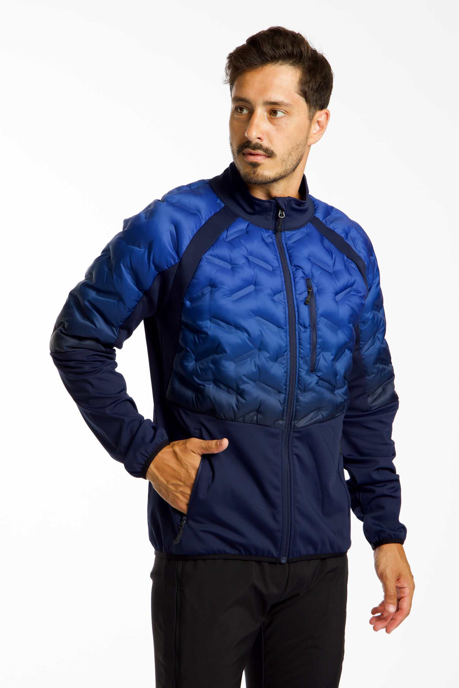 Image of 46 NORD Griffin Hybrid Herren Langlaufjacke Blau, Herren, Größe: L