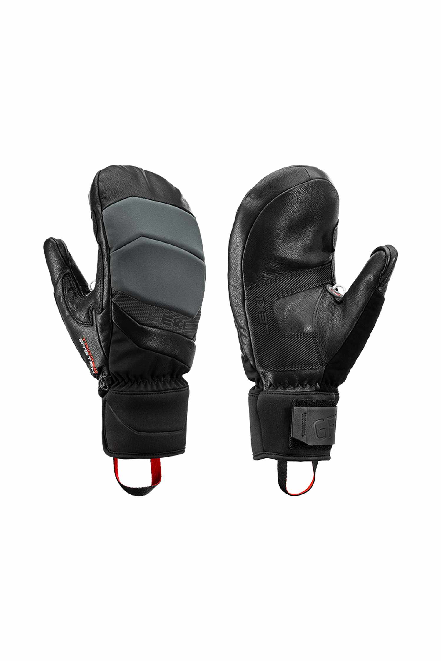 Image of LEKI Griffin Base 3D Damen Fausthandschuh Schwarz, Damen, Größe: 7 1/2