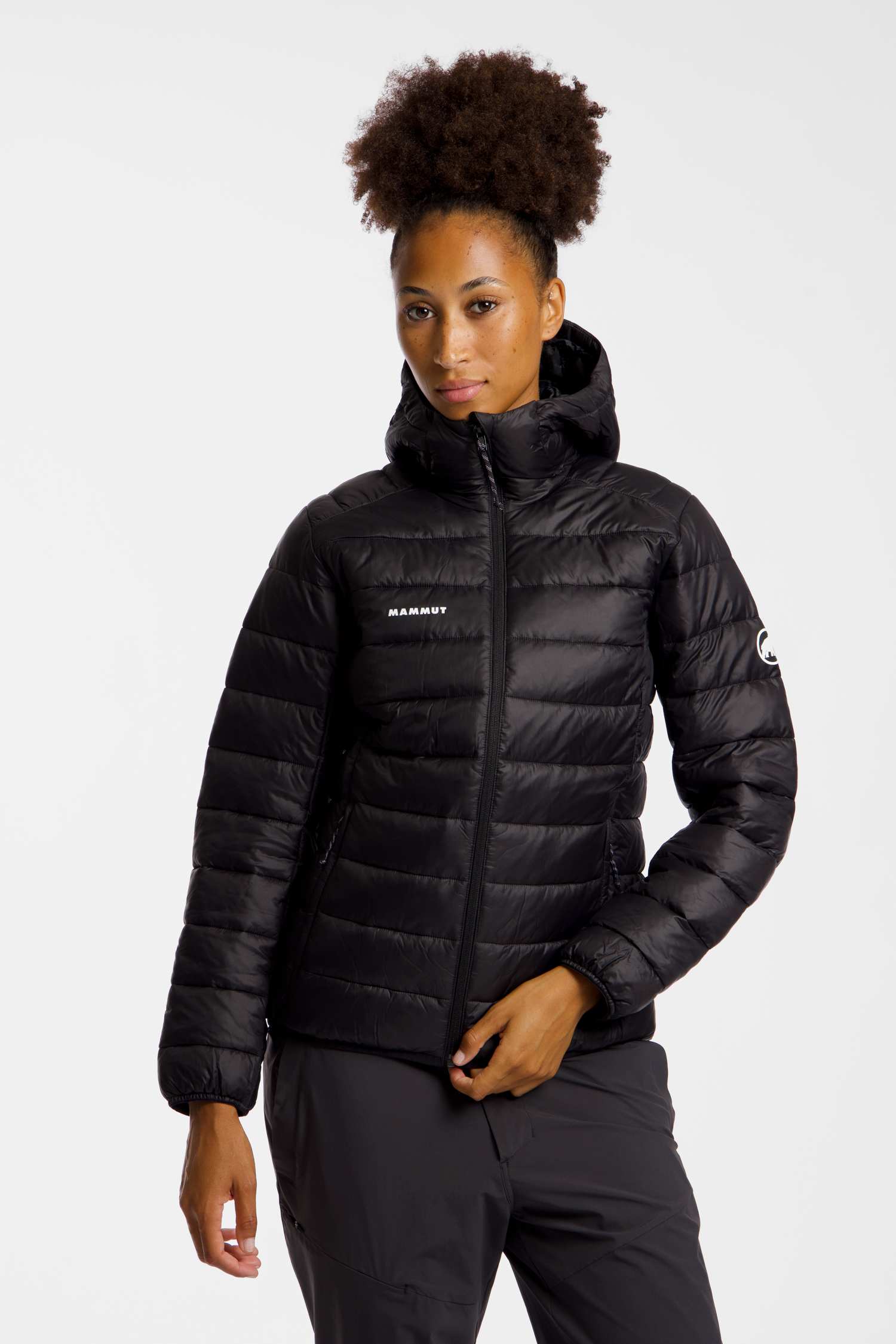 Image of MAMMUT Crag Hodded Damen Steppjacke Schwarz, Damen, Größe: L