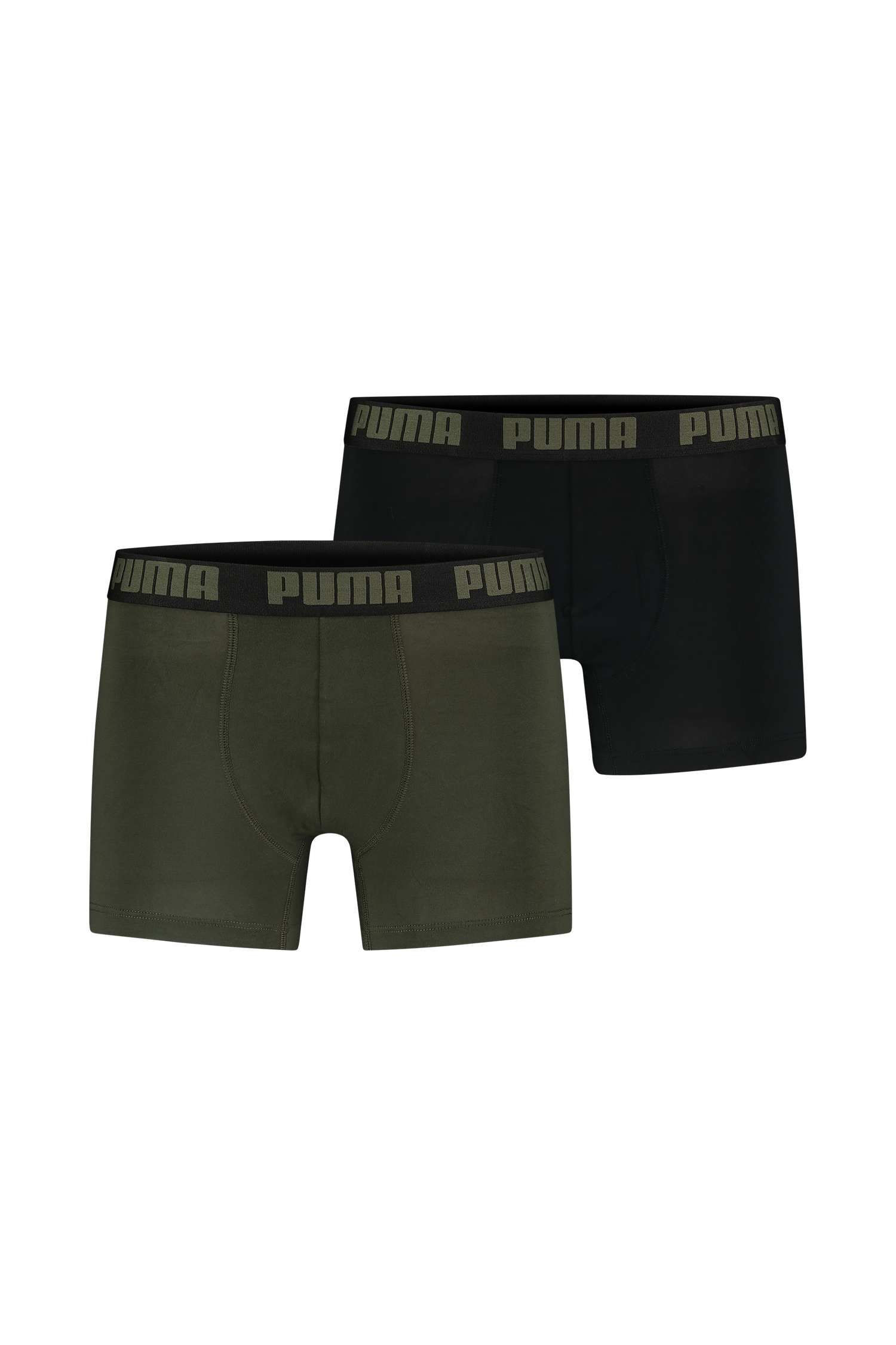 PUMA 2-Pack Everyday Basic Herren Boxershort Olive, Herren, Größe: L