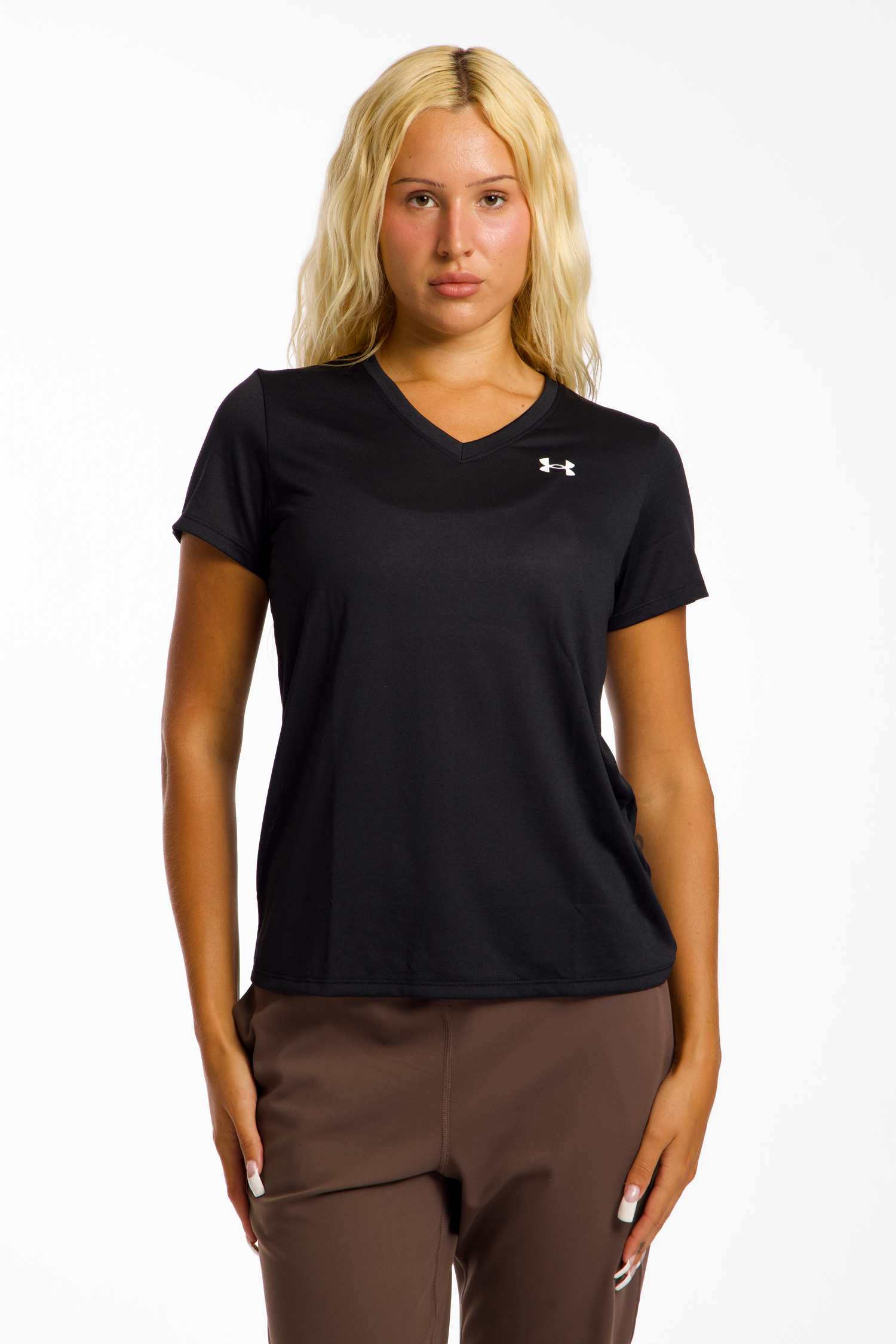 Image of Under Armour UA Tech™ Fitness Damen T-Shirt Schwarz, Damen, Größe: L