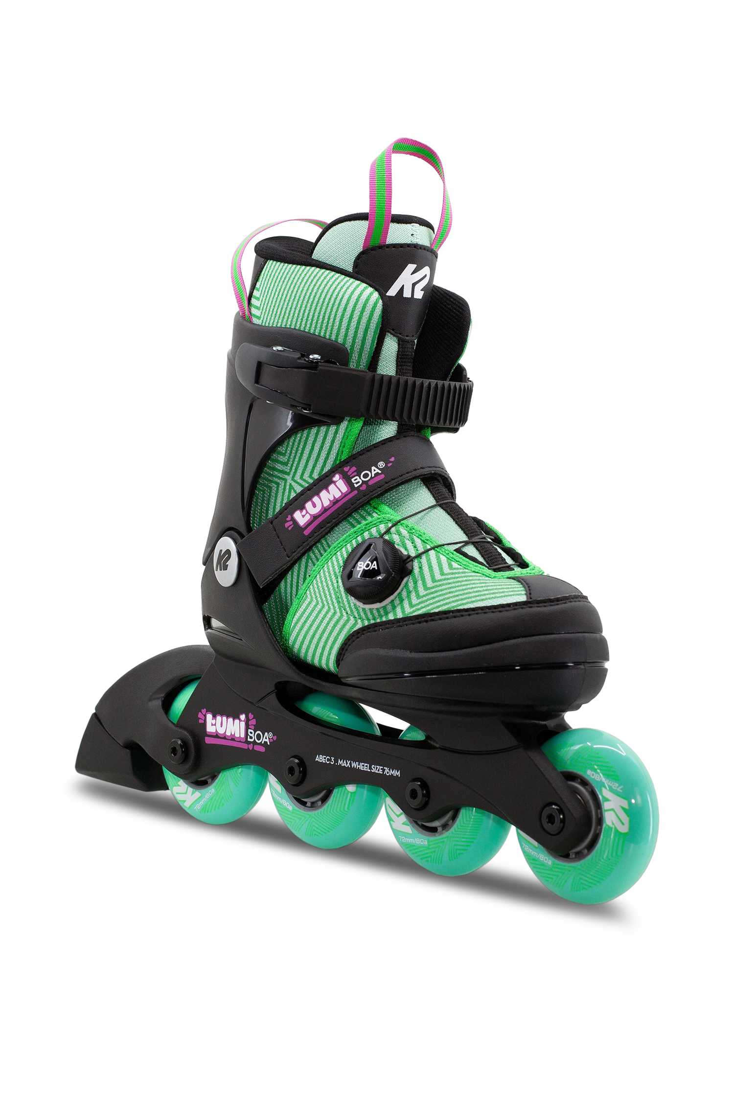 K2 Lumi BOA® Kinder Inlineskates Grün, , Größe: S