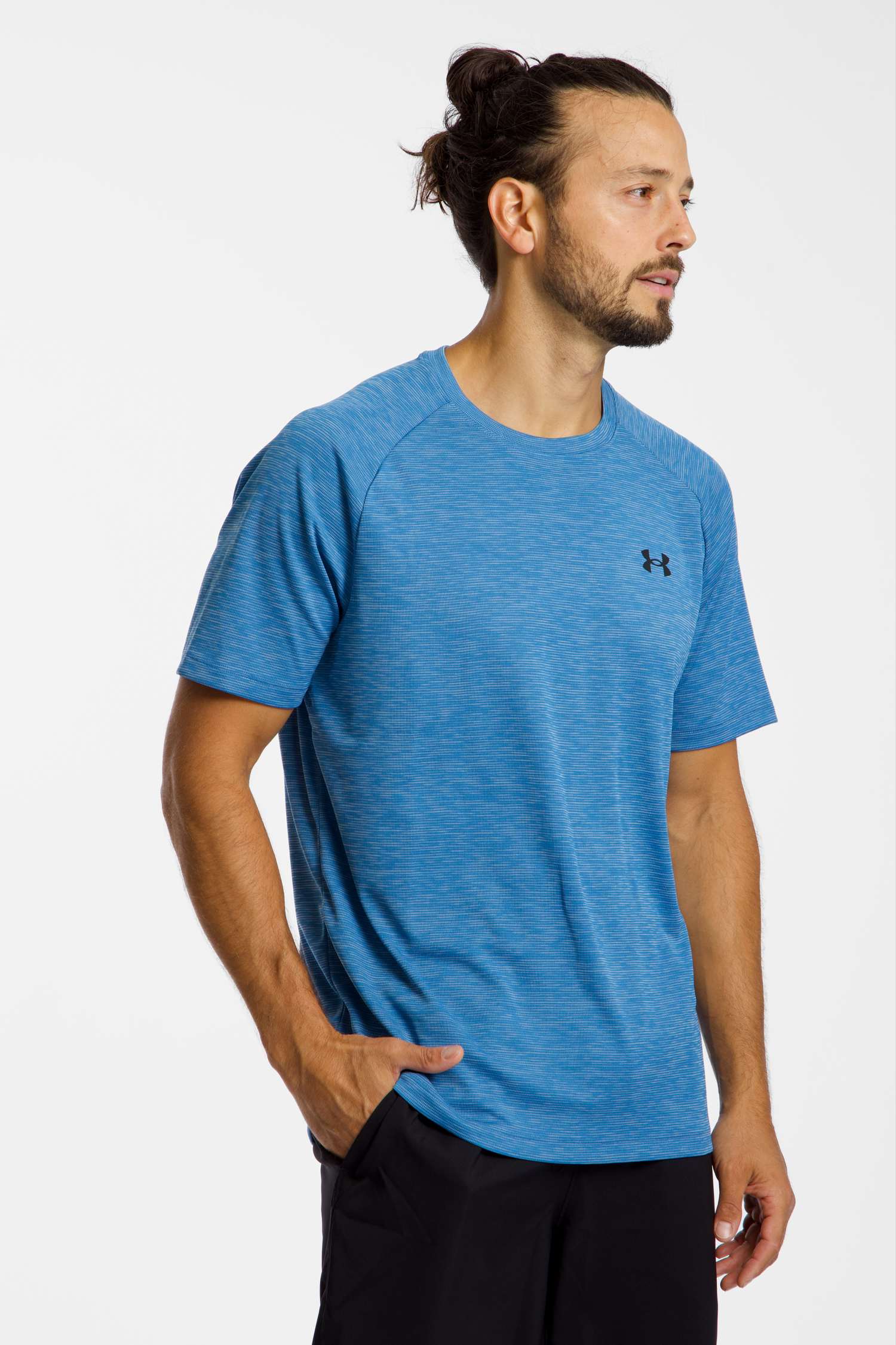 Image of Under Armour Tech™ Textured Herren T-shirt Blau, Herren, Größe: L