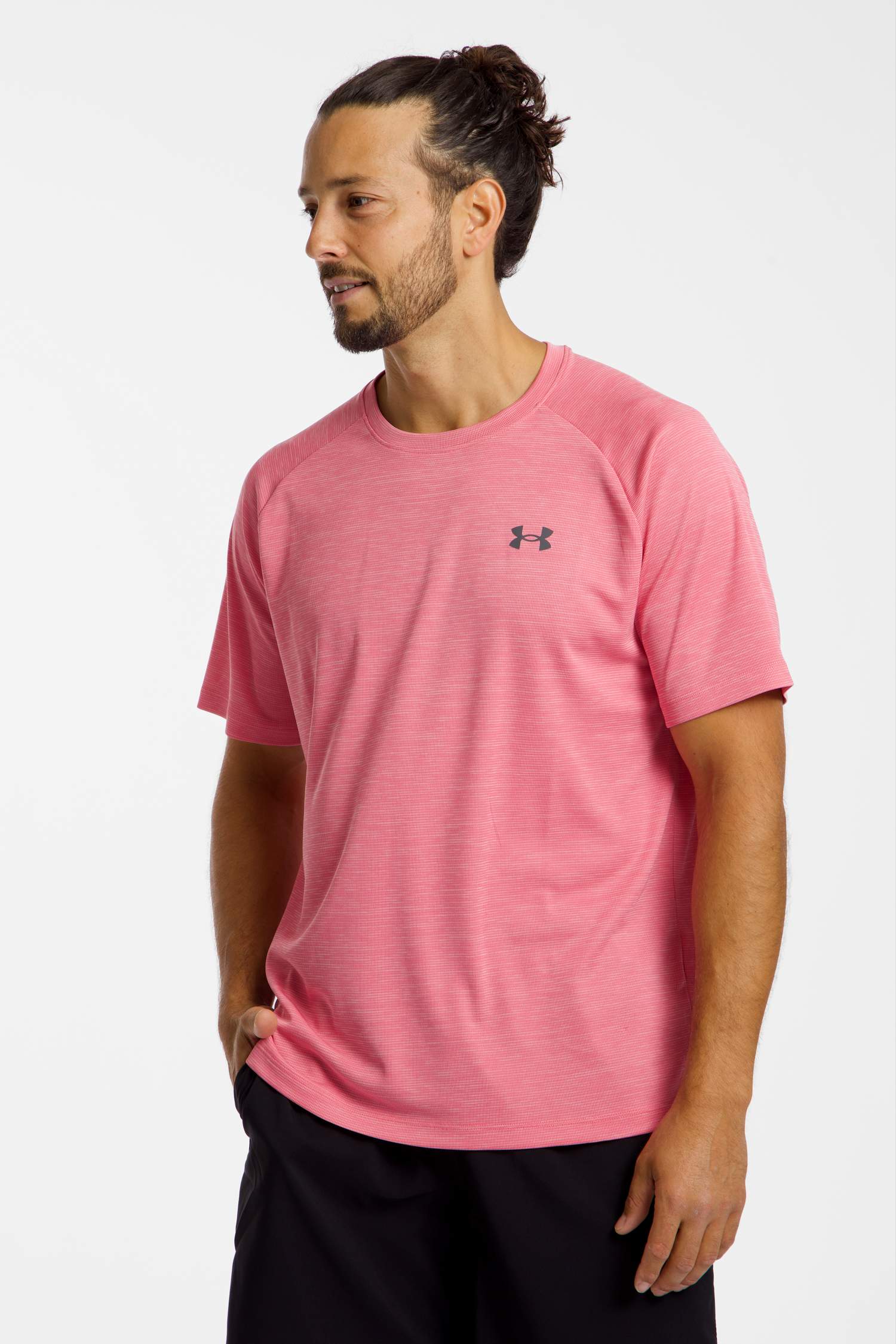 Image of Under Armour Tech™ Textured Herren T-shirt Pink, Herren, Größe: L