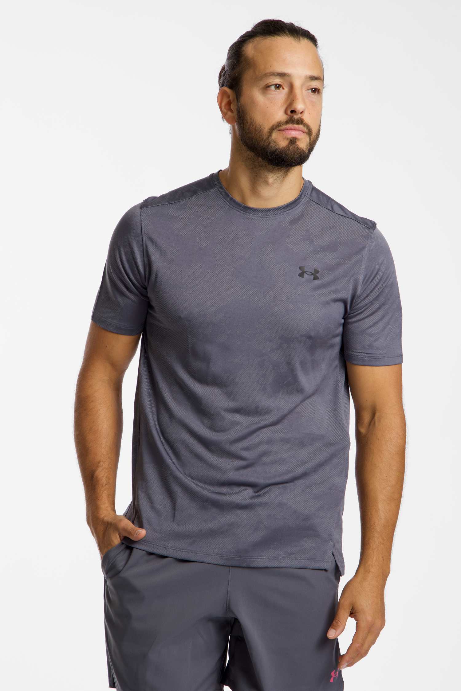 Image of Under Armour UA Tech™ Vent Jacquard Herren T-Shirt Grau, Herren, Größe: L