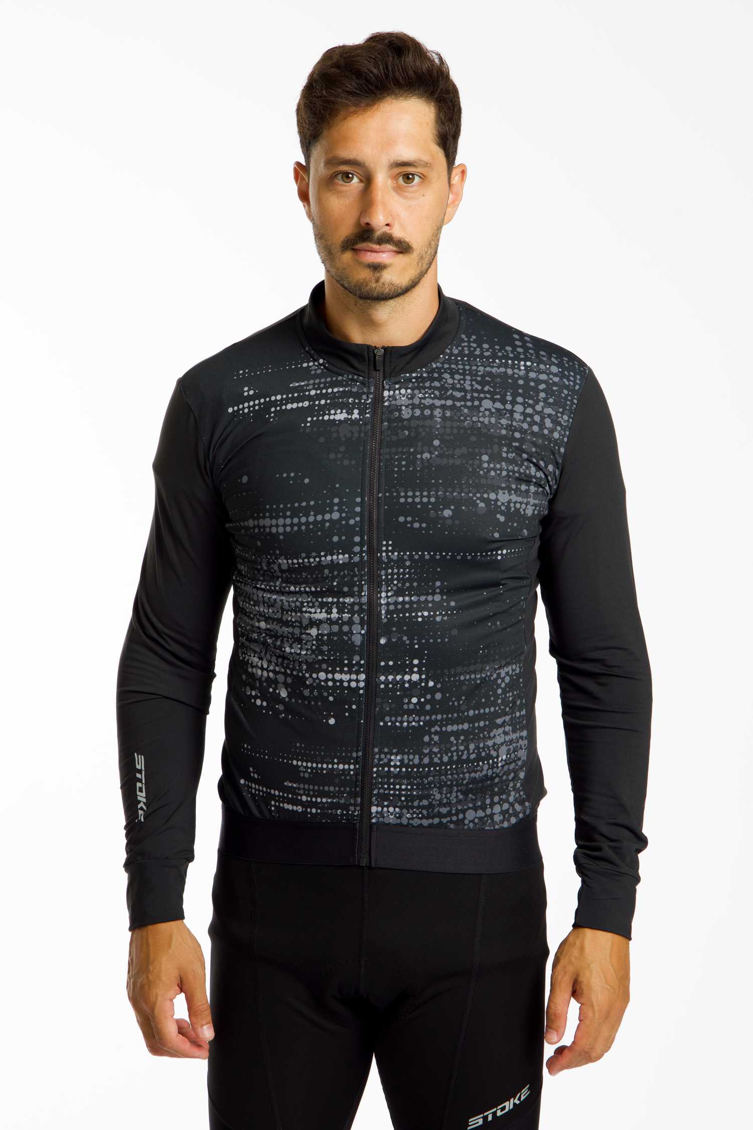 Image of Stoke Colobra Thermal LS Herren Biketrikot Schwarz, Herren, Größe: L