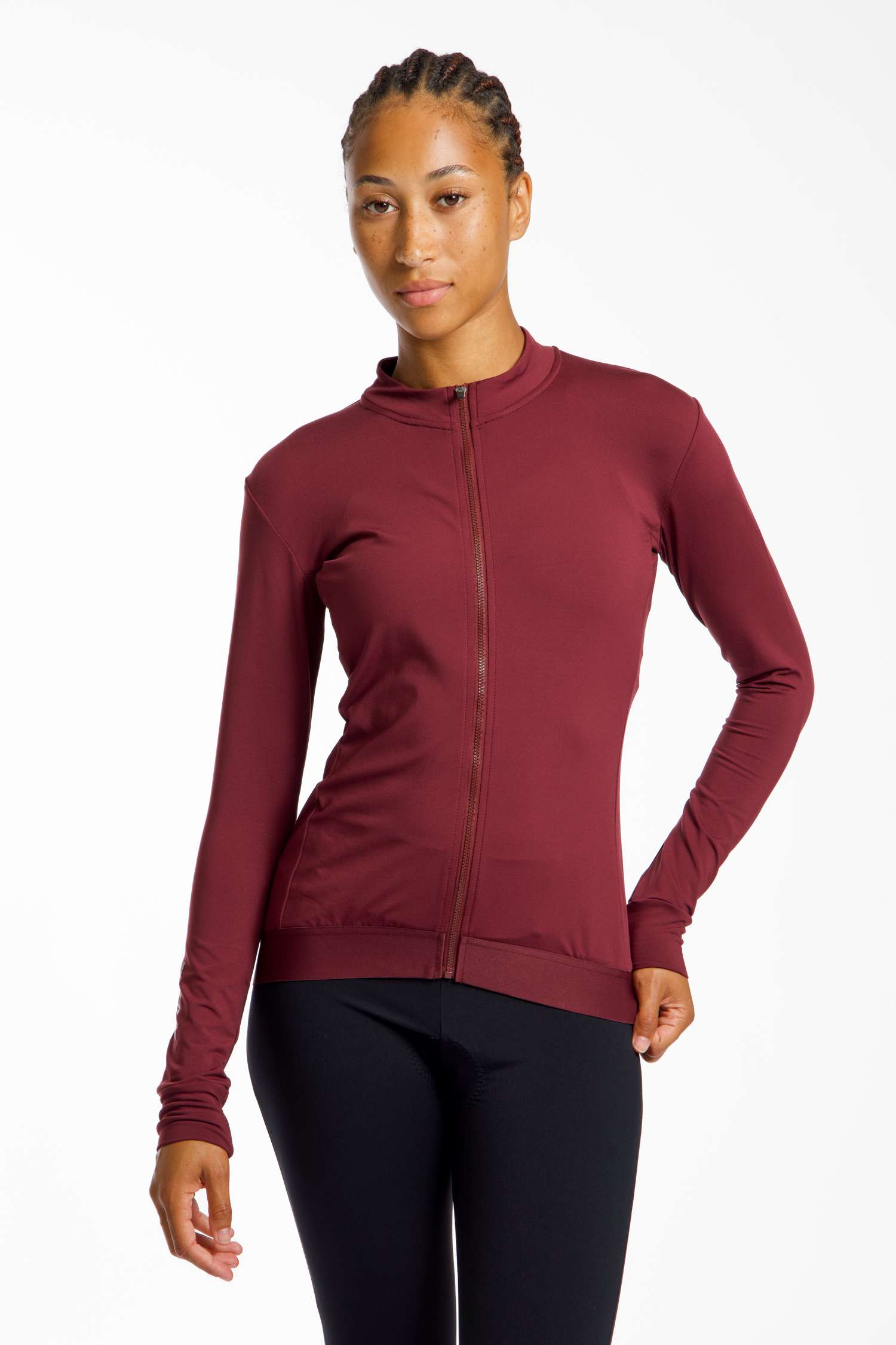 Stoke Randa Thermal LS Damen Biketrikot Bordeaux, Damen, Größe: M