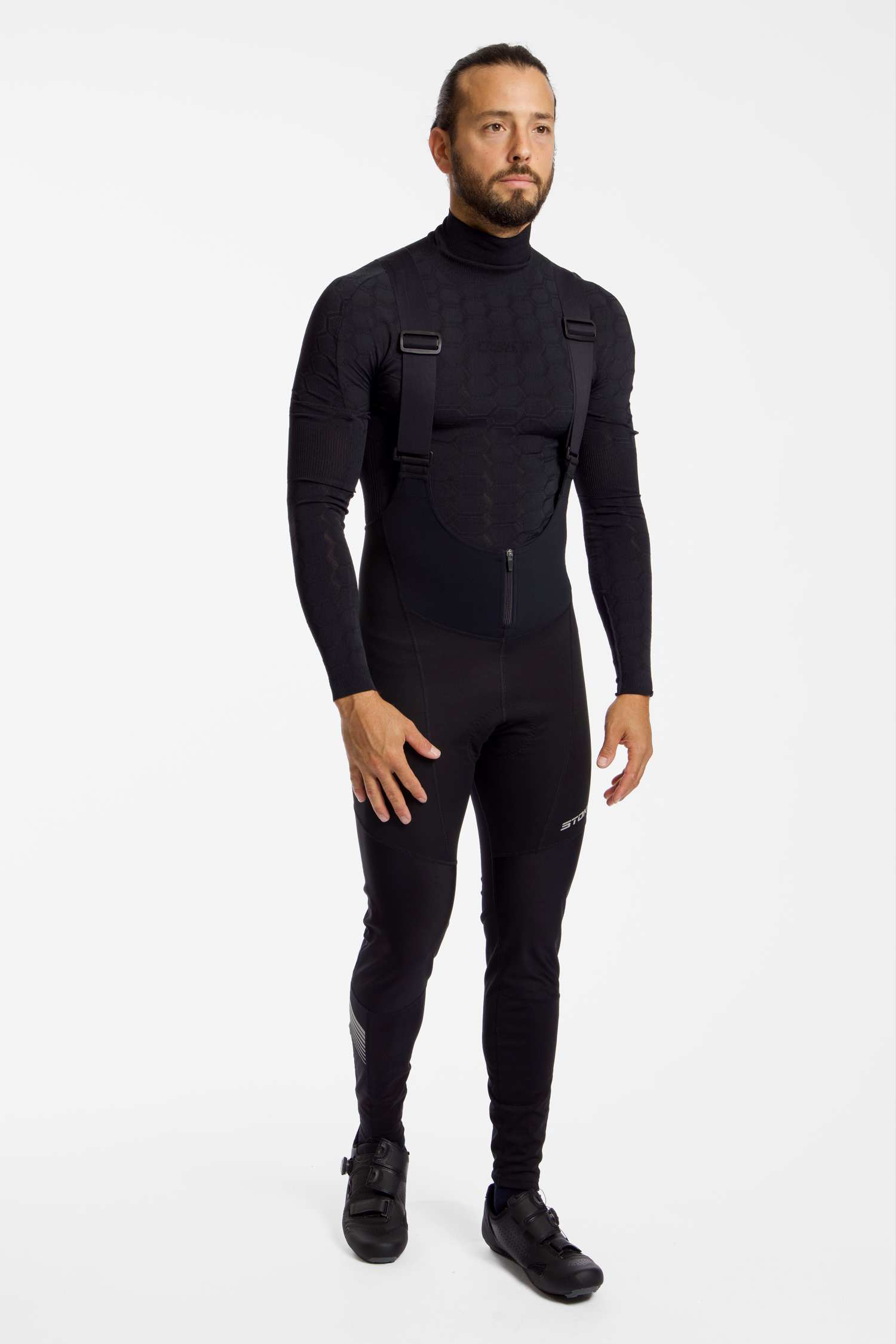 Image of Stoke Ruivo Windbreaker Herren Bib Tight Schwarz, Herren, Größe: L
