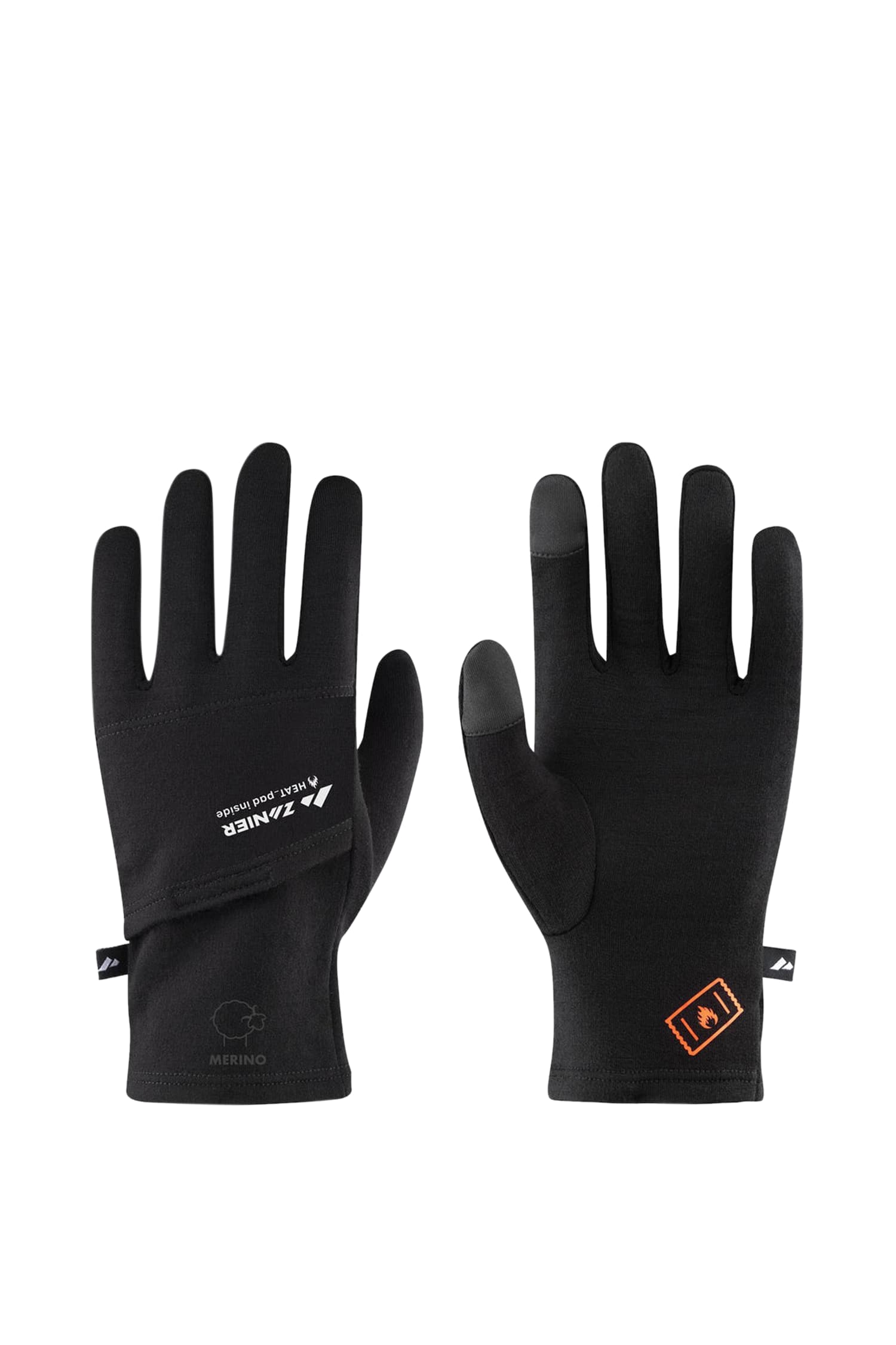 Image of ZANIER Heat Pad Merino Liner Unterziehhandschuh Schwarz, Herren, Größe: L