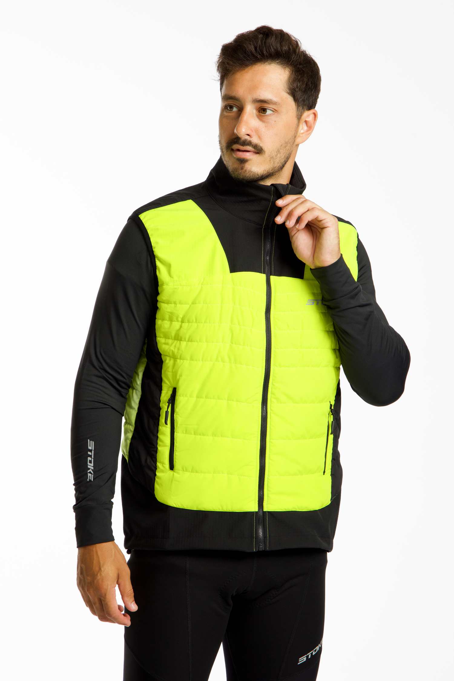 Stoke Yaco Hybrid Herren Gilet Gelb, Herren, Größe: XL