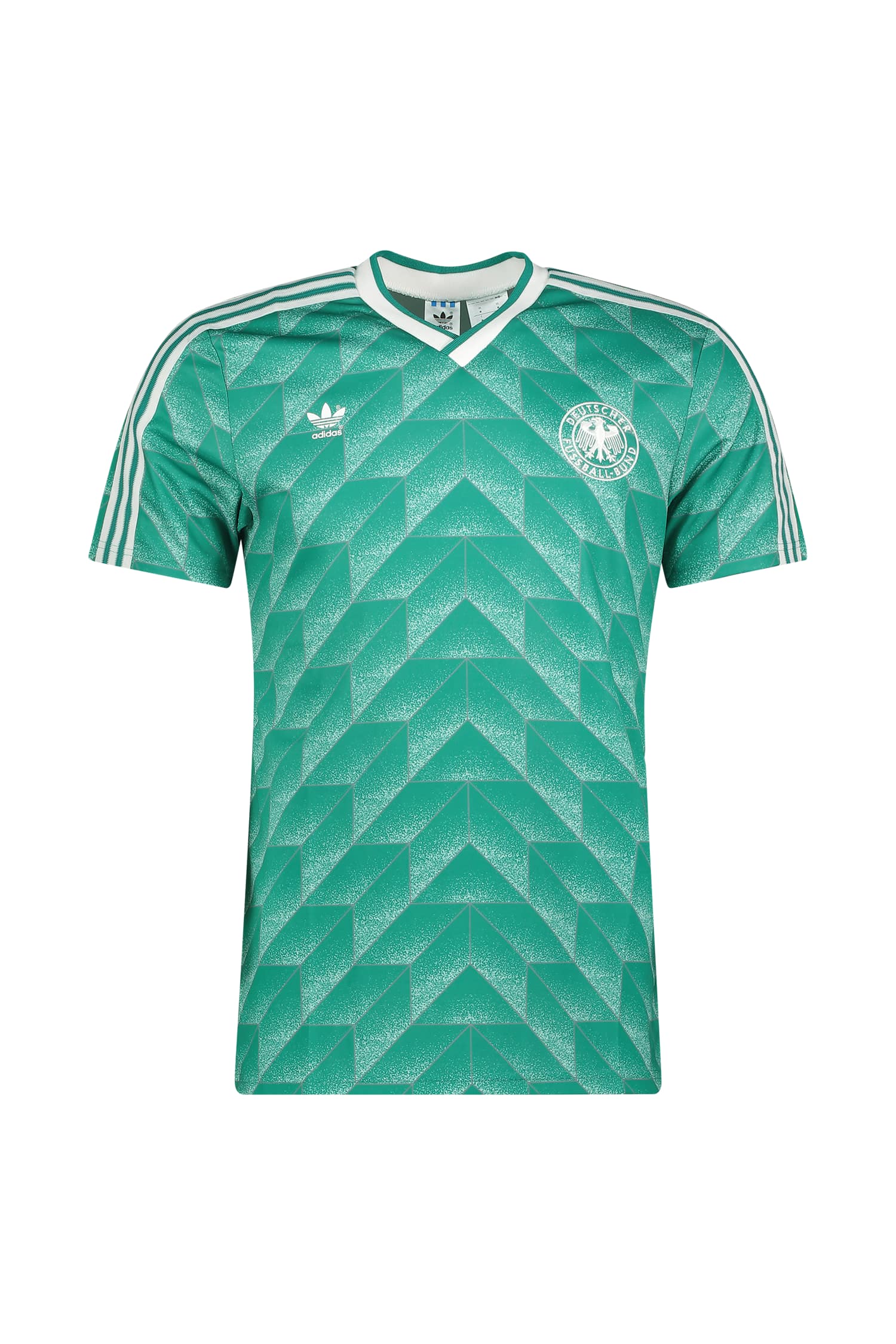 Image of adidas Deutschland Away Replica Herren Fussballtrikot WM 1990 Grün, Herren, Größe: L