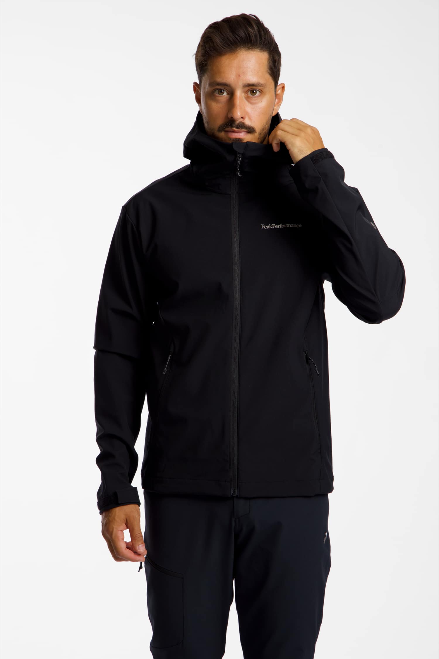 PEAK PERFORMANCE Explore Hood Herren Softshelljacke Schwarz, Herren, Größe: XL
