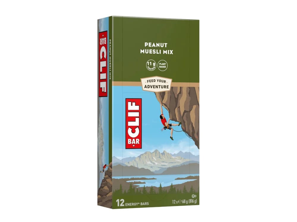 Clif Bar Peanut Muesli Mix 12 x 68 g Sportriegel Braun, Herren, Größe: 0