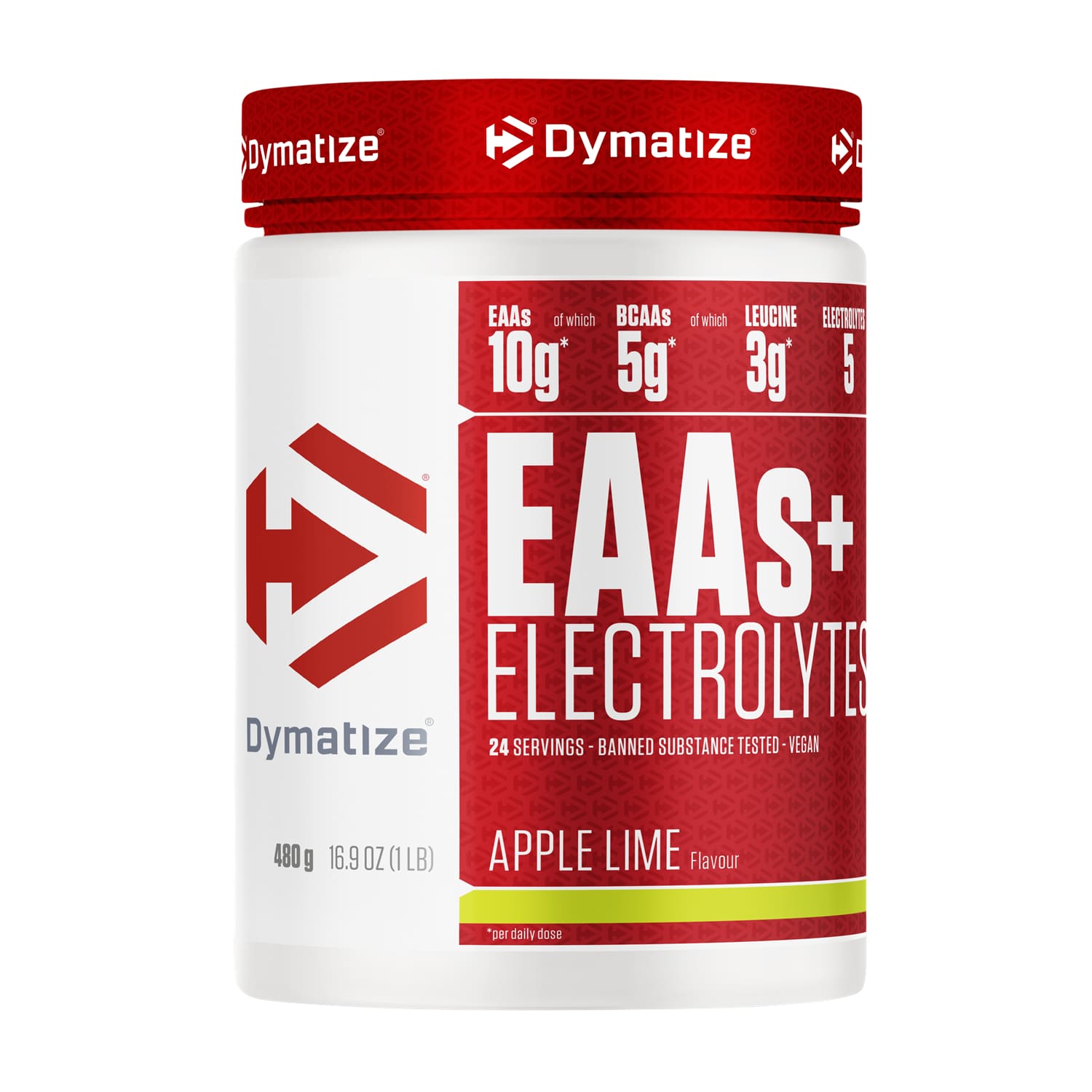 Image of Dymatize EAAs + Electrolytes Apple Lime 480 g Getränkepulver Weiss, Herren, Größe: 0