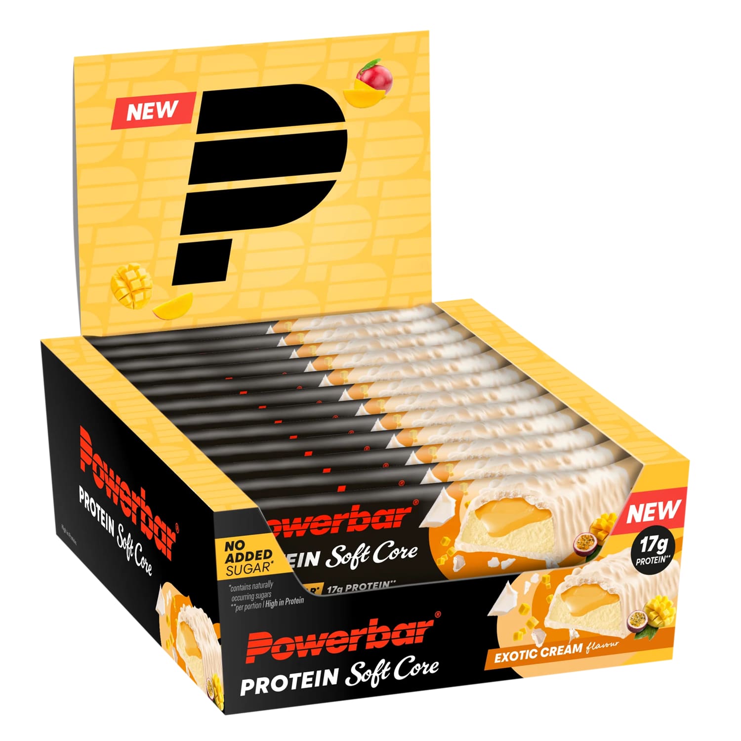 Powerbar Protein Soft Core Exotic Cream 12 x 48 g Sportriegel Orange, Herren, Größe: 0