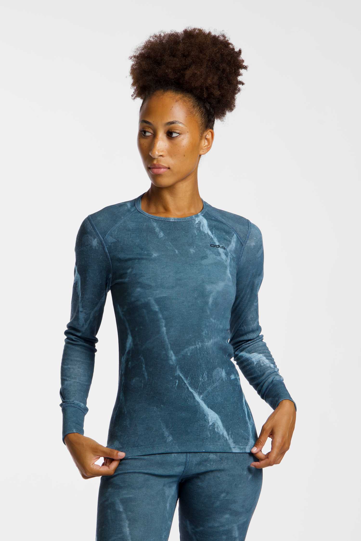 Image of Odlo Active Warm X Frozen Lake Damen Thermo Longsleeve Petrol, Damen, Größe: L
